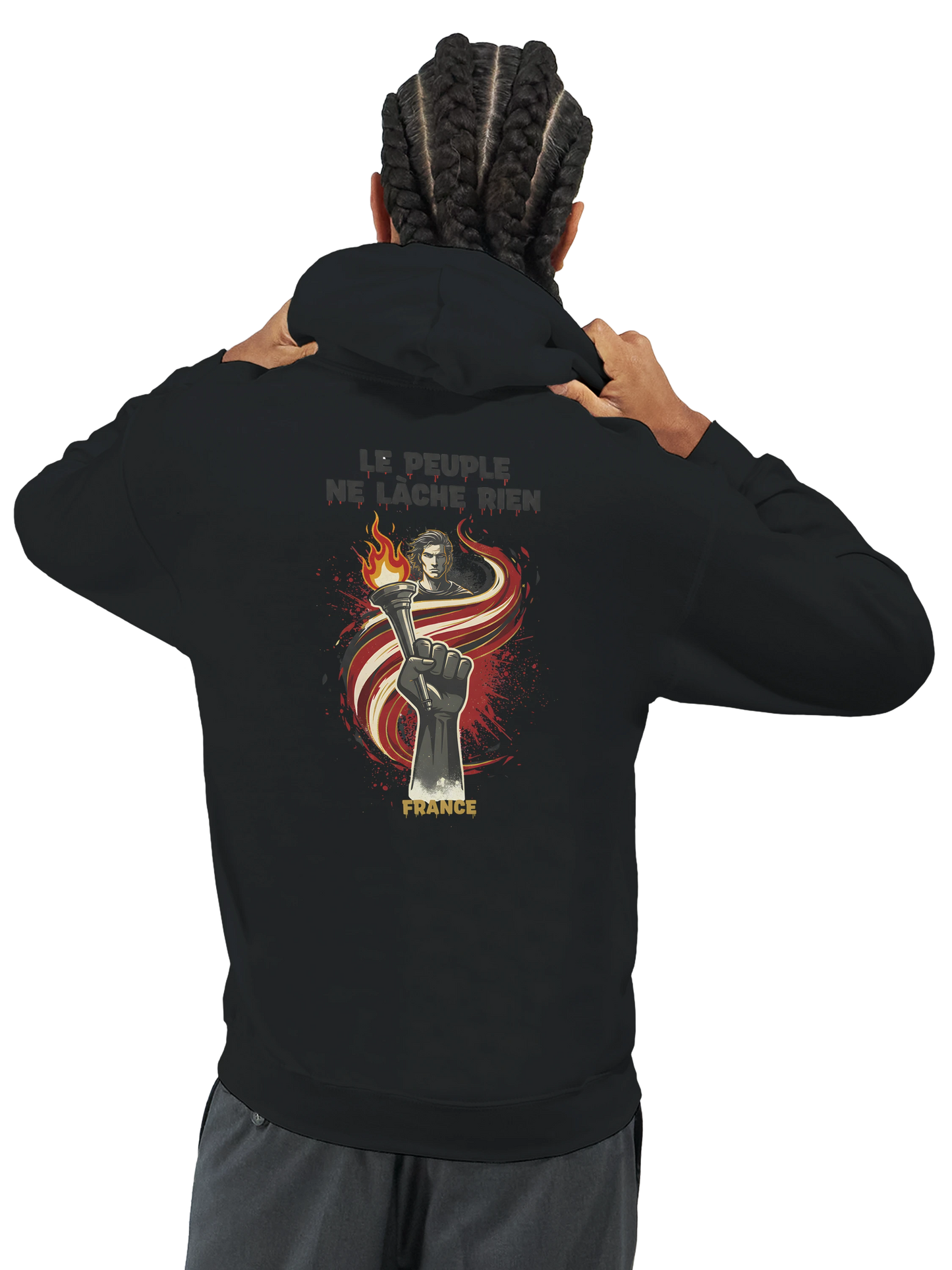 "The people don't give up" hoodie - classic French style for men | Gildan® 18500