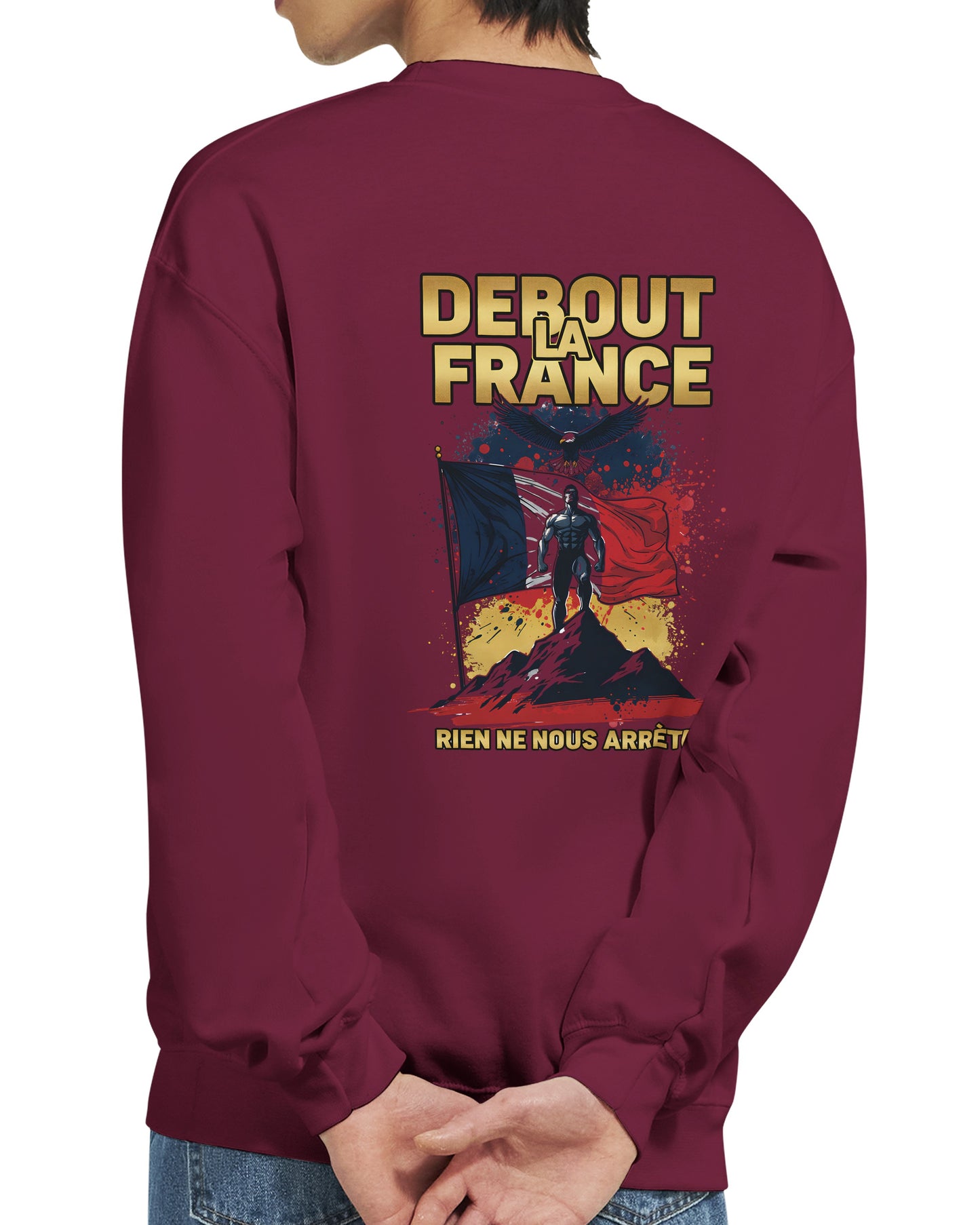 Klassisches Rundhals-Sweatshirt „Debout la France“ | Gildan® 18000