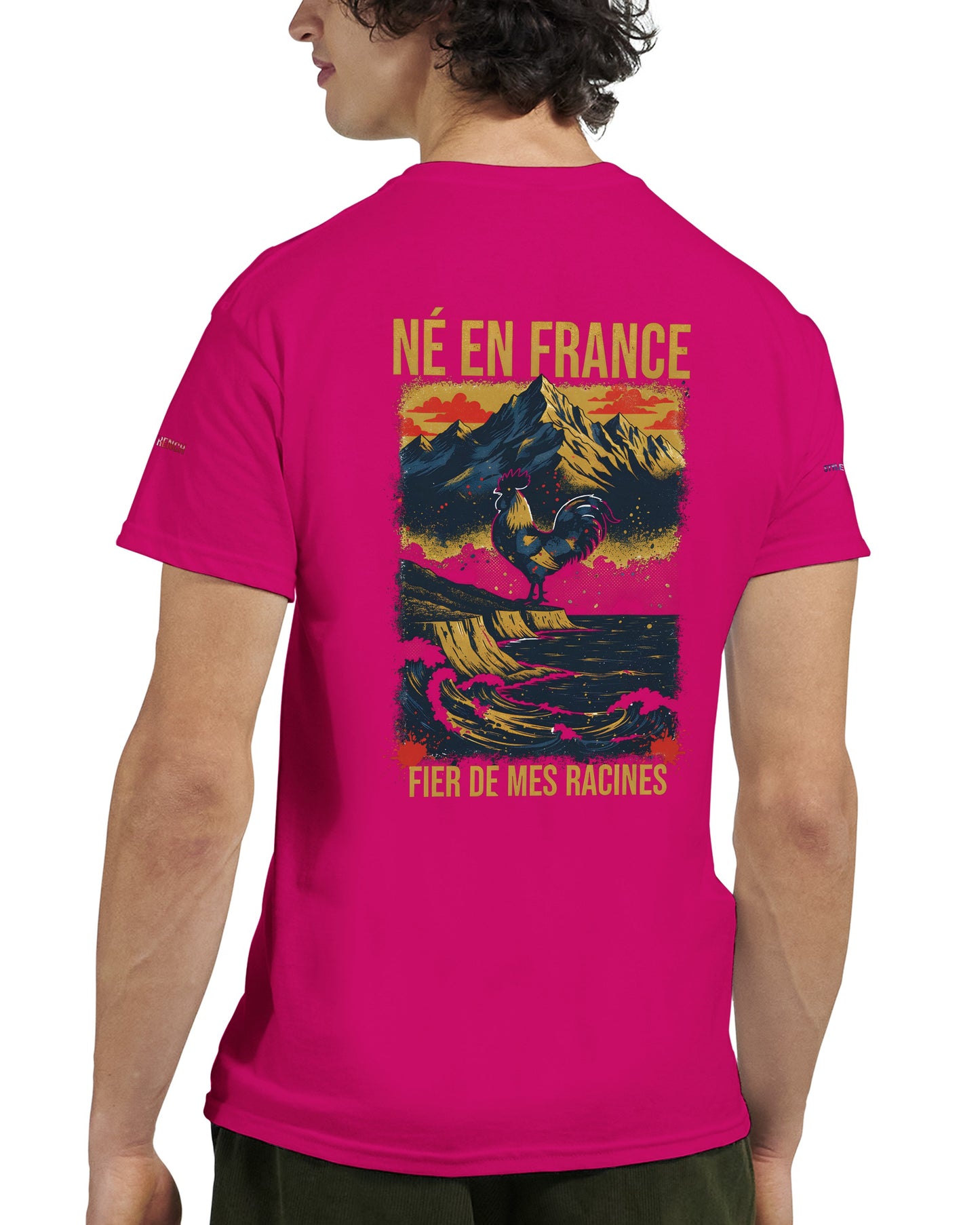 T-Shirt in Frankreich geboren dick rundhals | Gildan® 5000