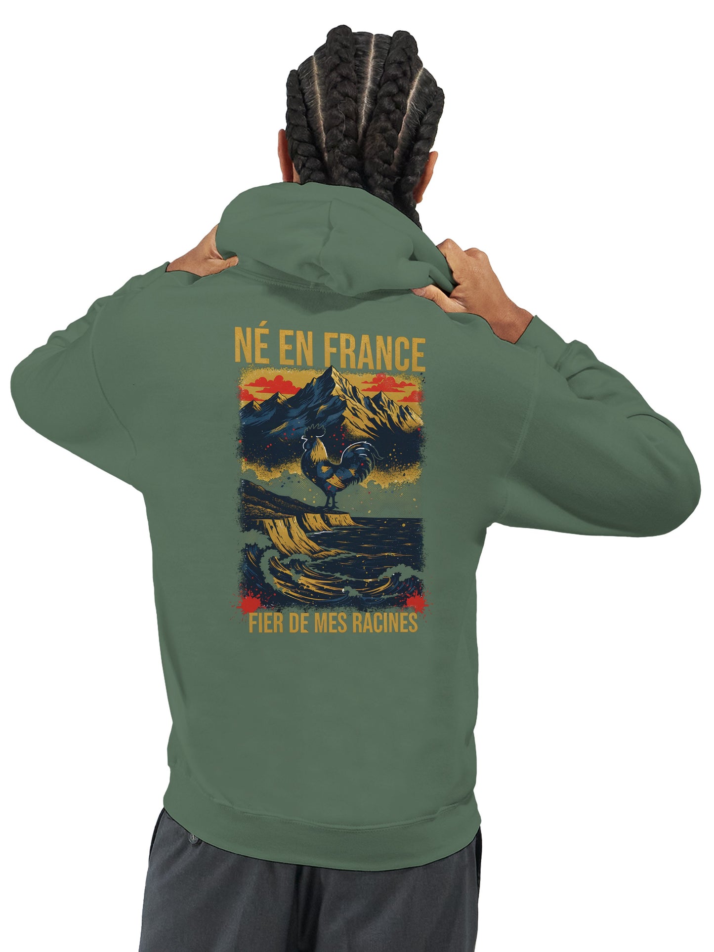 Sweat à Capuche Homme « Né en France » – Premium Confort et Style