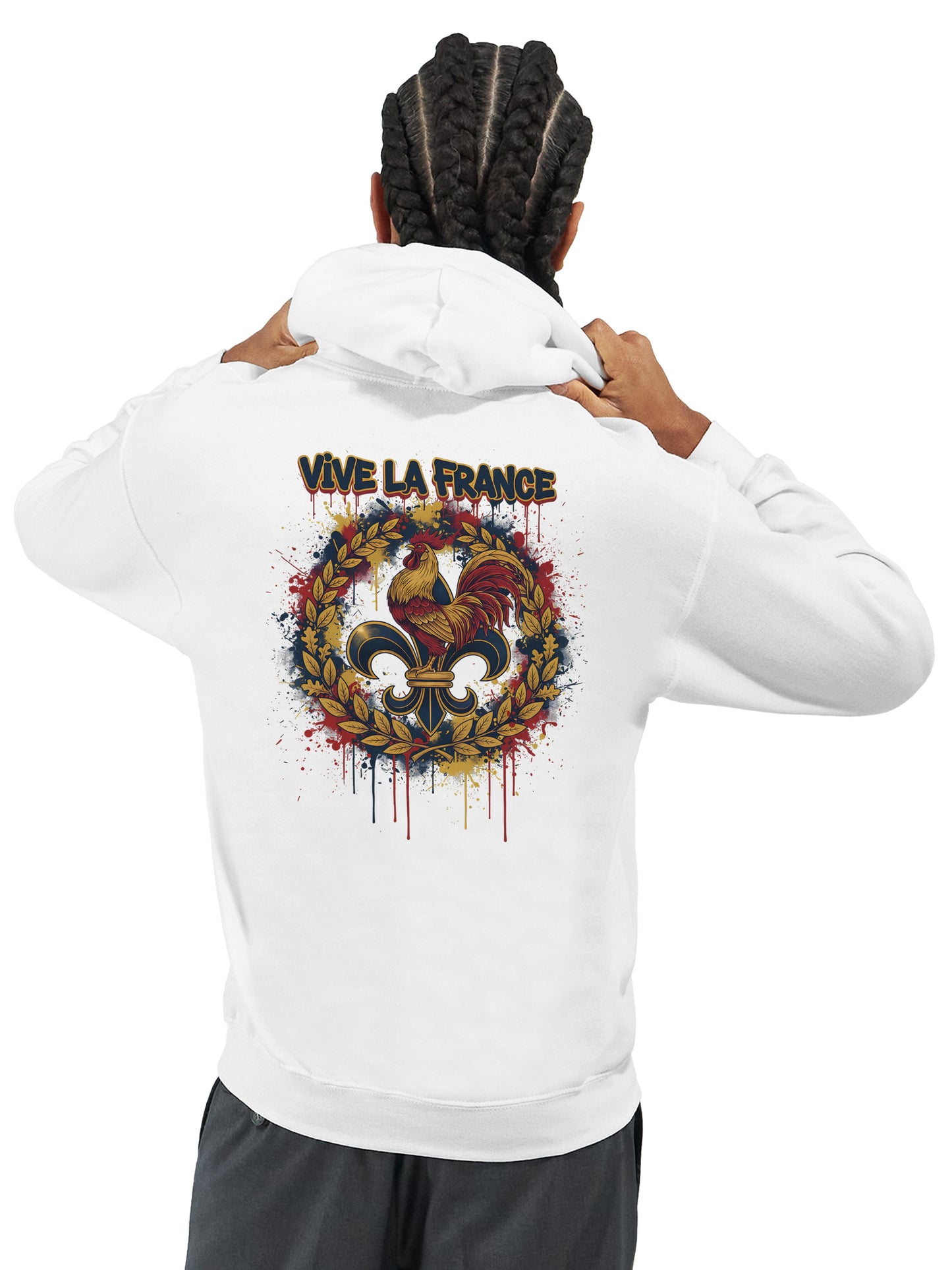 Sweat à capuche Vive la France – Hoodie Premium pour Homme