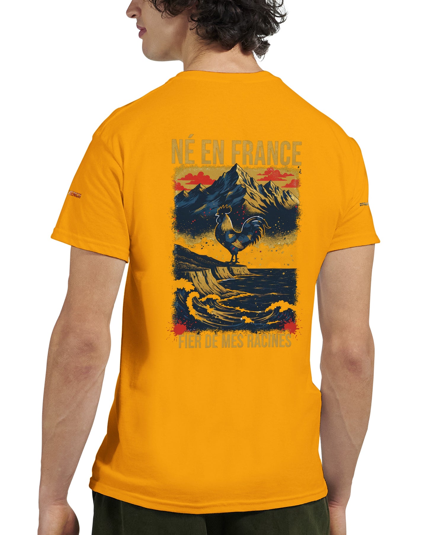 T-Shirt in Frankreich geboren dick rundhals | Gildan® 5000