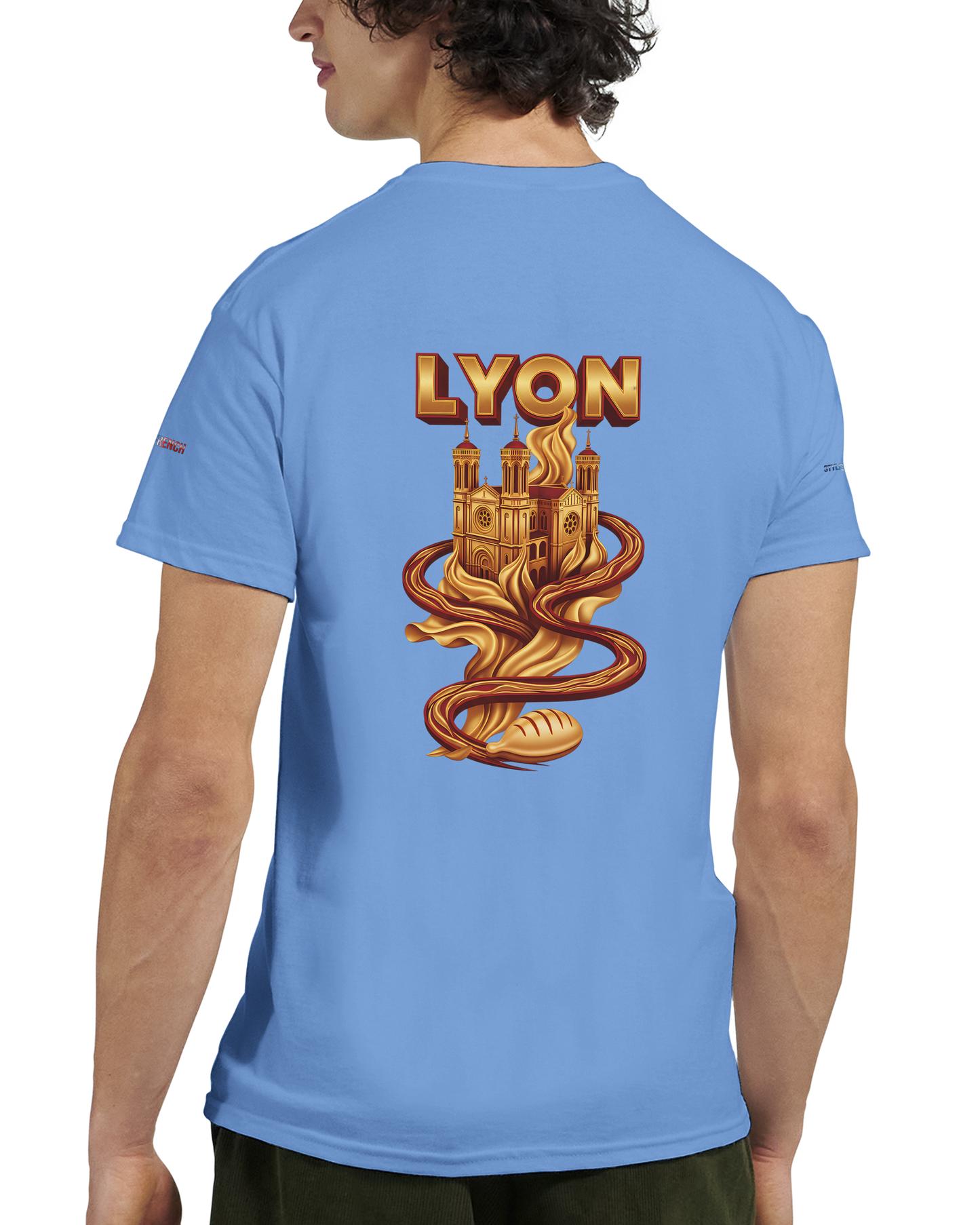 Unisex-T-Shirt Lyon Stadt Frankreich dick Rundhals | Gildan® 5000