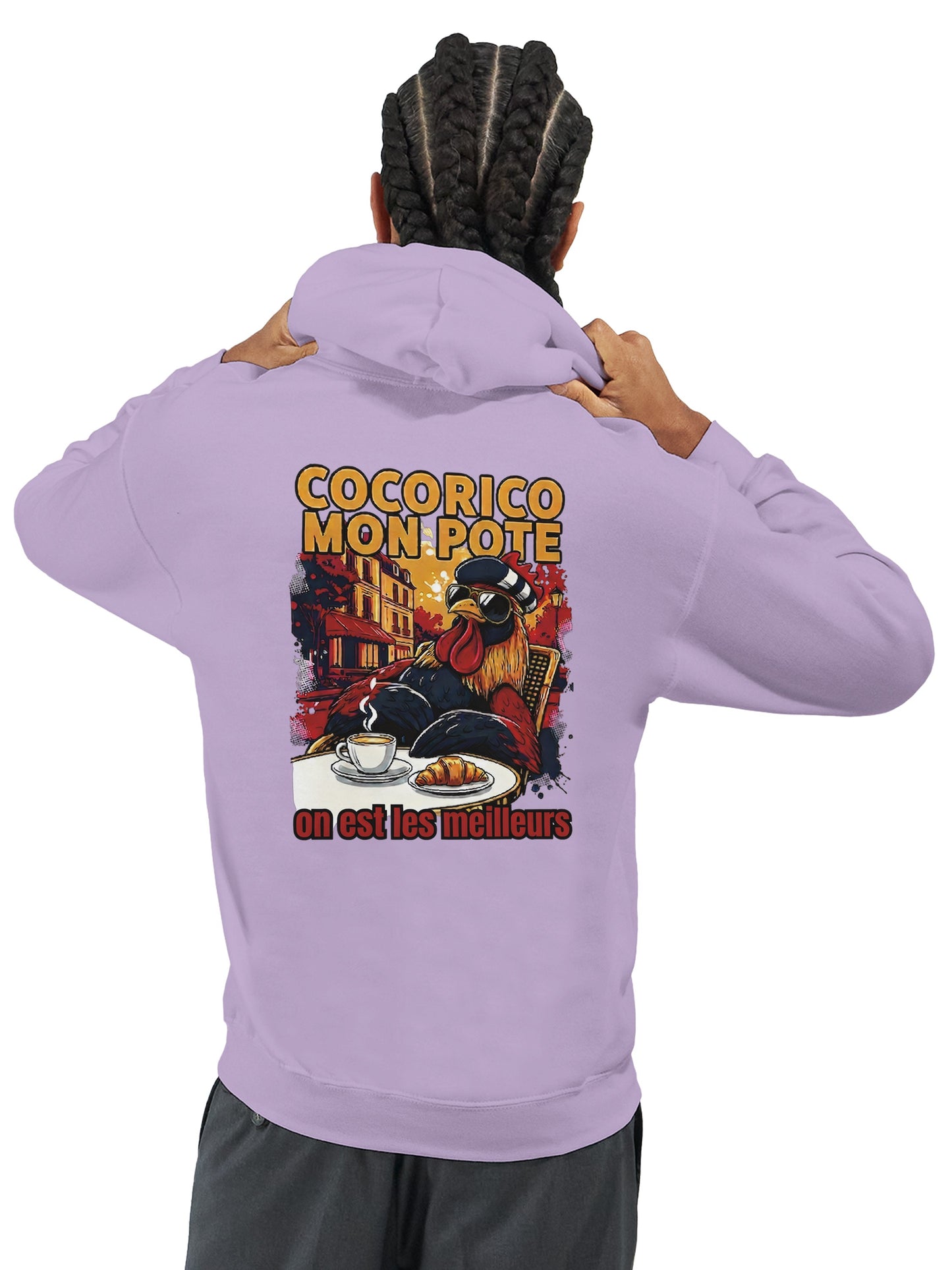 Herren-Kapuzenpullover „Cocorico, wir sind die Besten“ klassisch | Gildan® 18500
