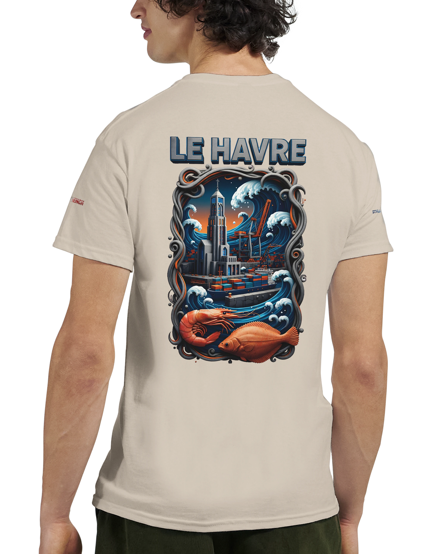 Unisex-T-Shirt Le Havre Stadt in Frankreich dick Rundhals | Gildan® 5000