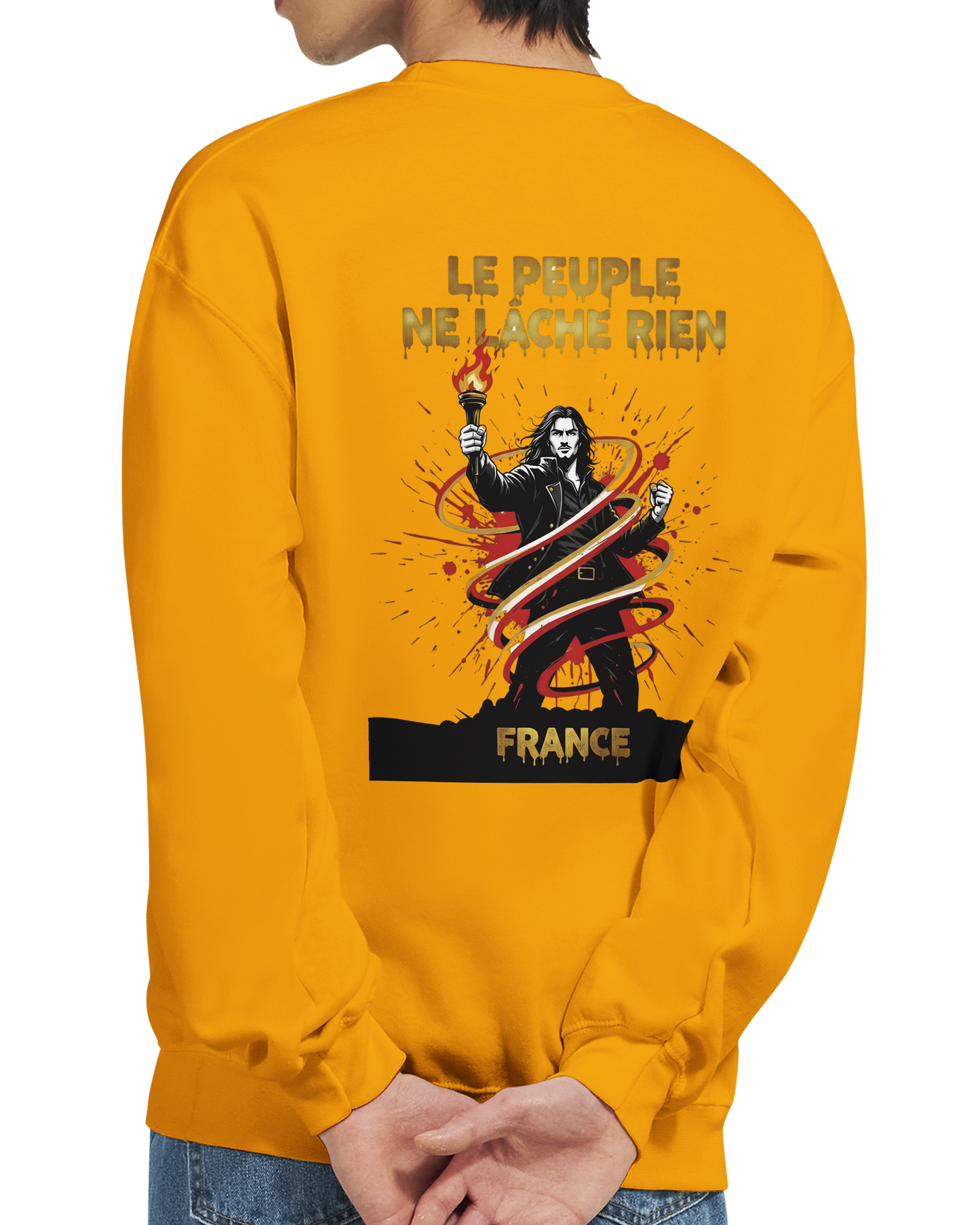 Sweatshirt "Le peuple lâche rien" French Style Classic Crewneck | Gildan® 18000