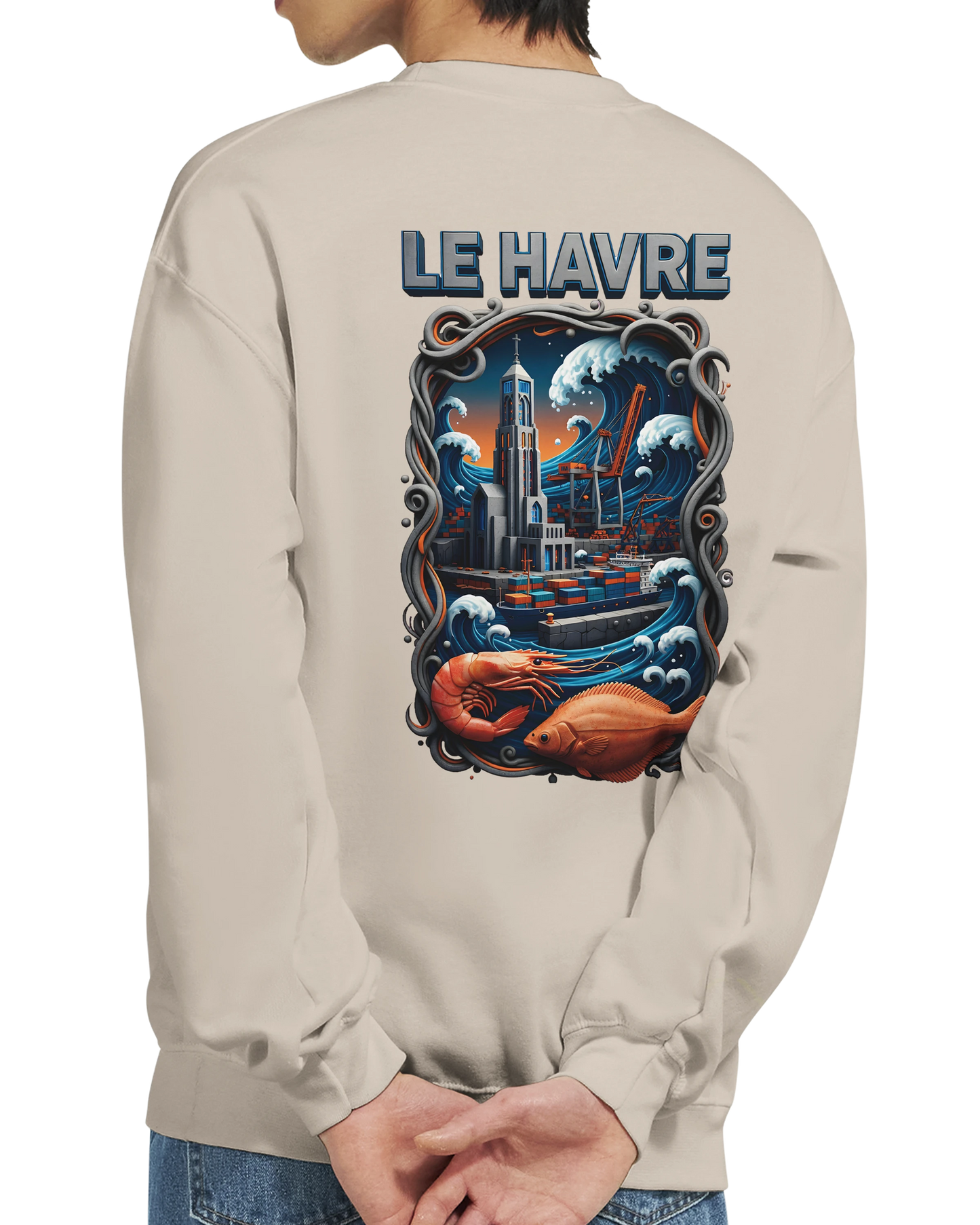 Sweat-shirt Unisexe Le Havre – Ville de France – Pull Premium Confort