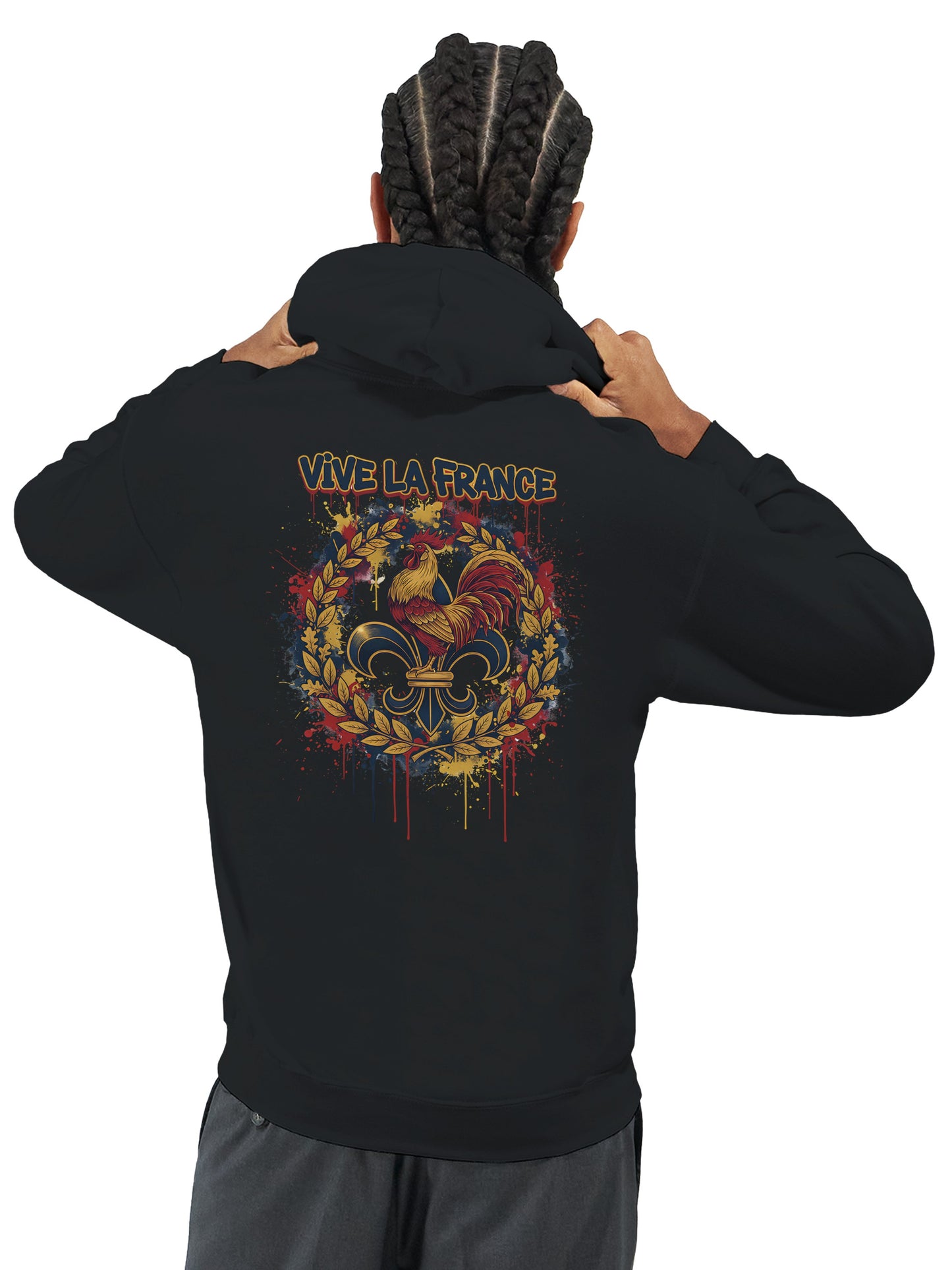 Sweat à capuche Vive la France – Hoodie Premium pour Homme