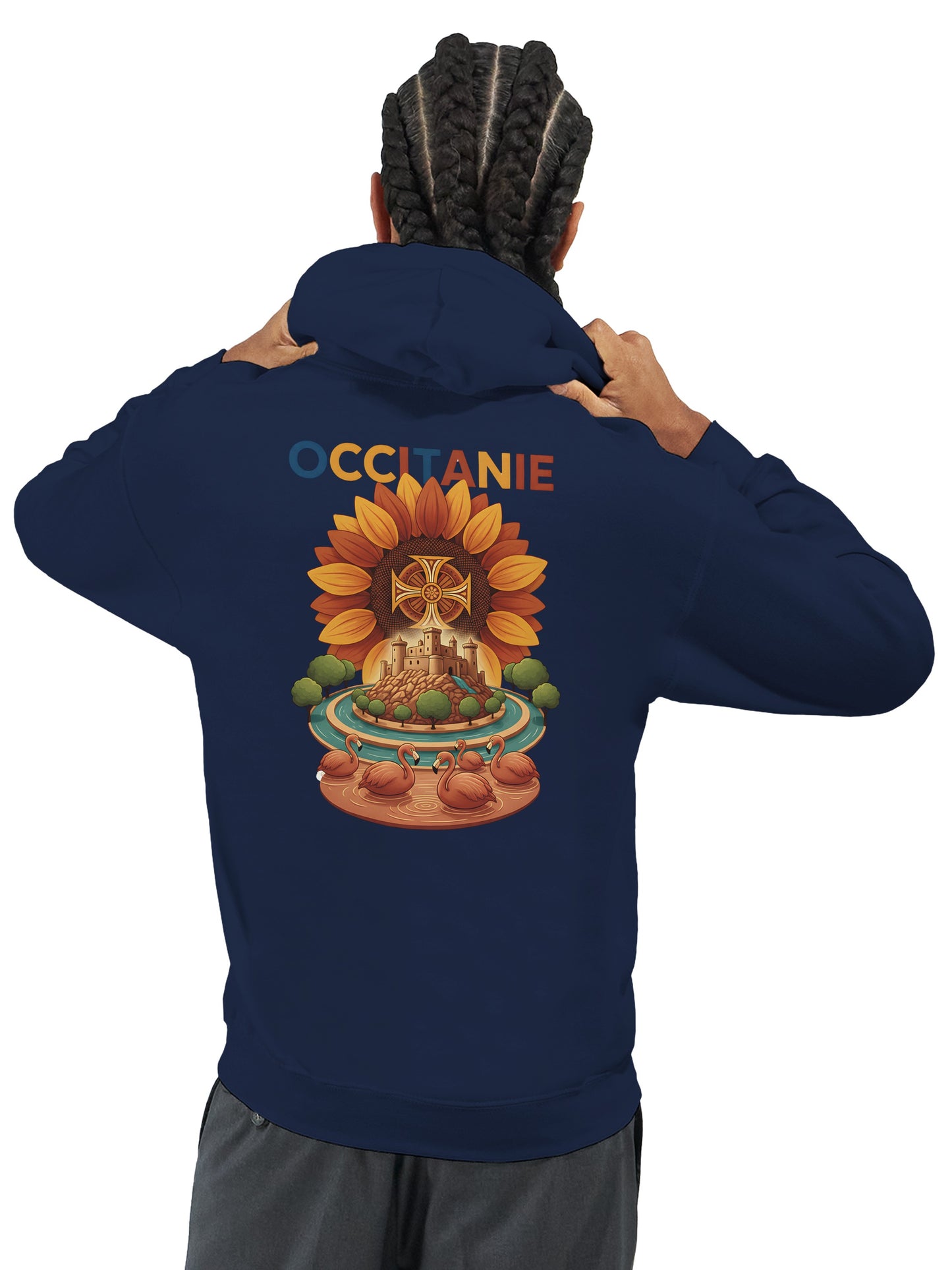 Klassischer Unisex-Kapuzenpullover Okzitanien | Gildan® 18500