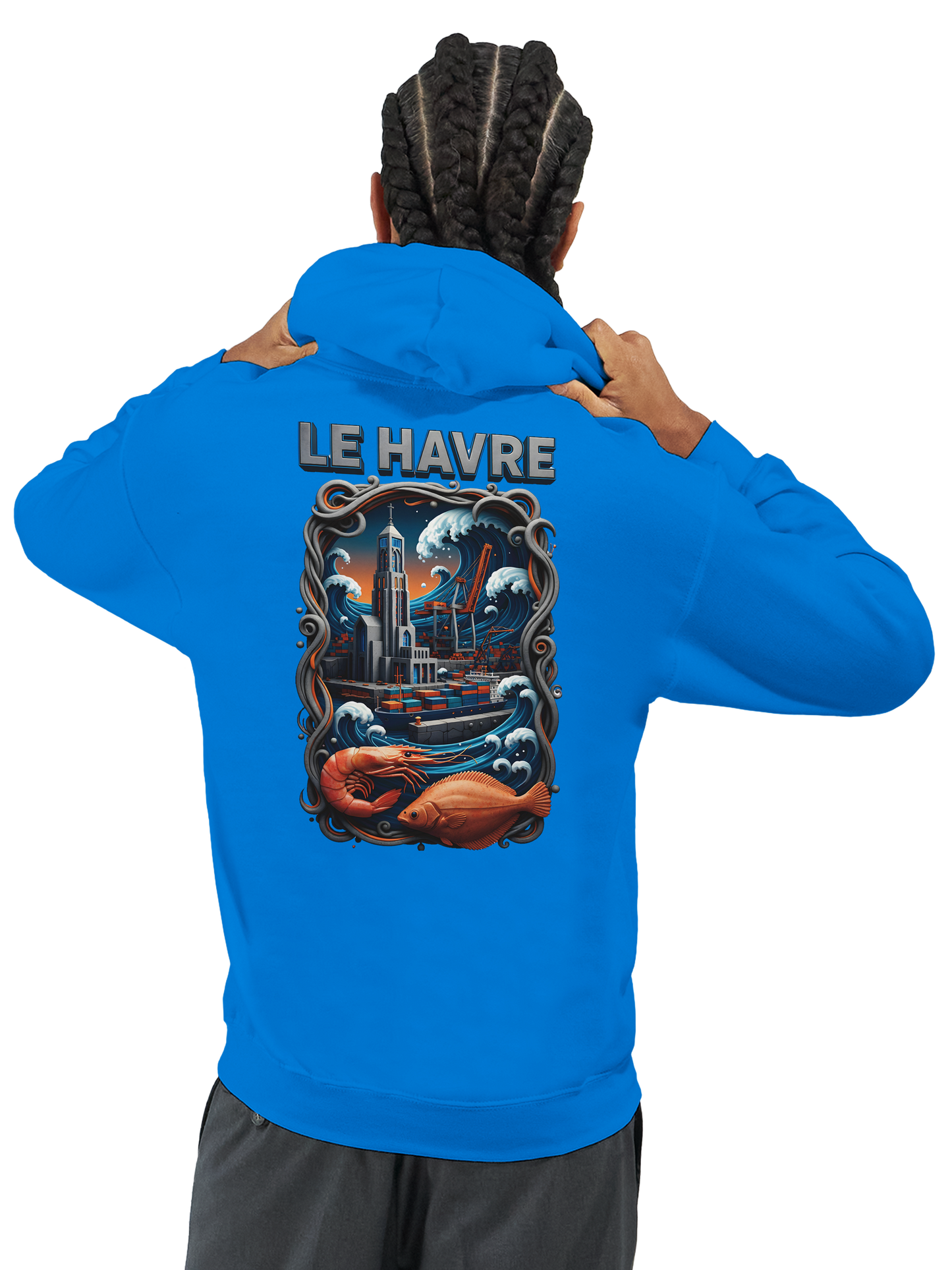 Sweat à capuche unisexe Le Havre