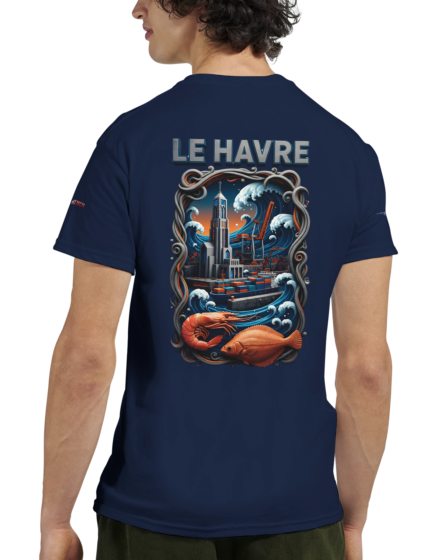 Unisex-T-Shirt Le Havre Stadt in Frankreich dick Rundhals | Gildan® 5000
