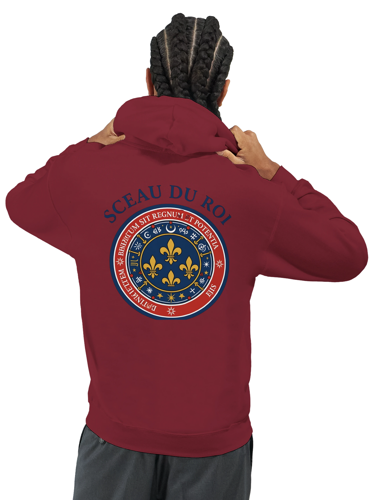Herren-Kapuzenpullover „Siegel des Königs“ klassisch | Gildan® 18500
