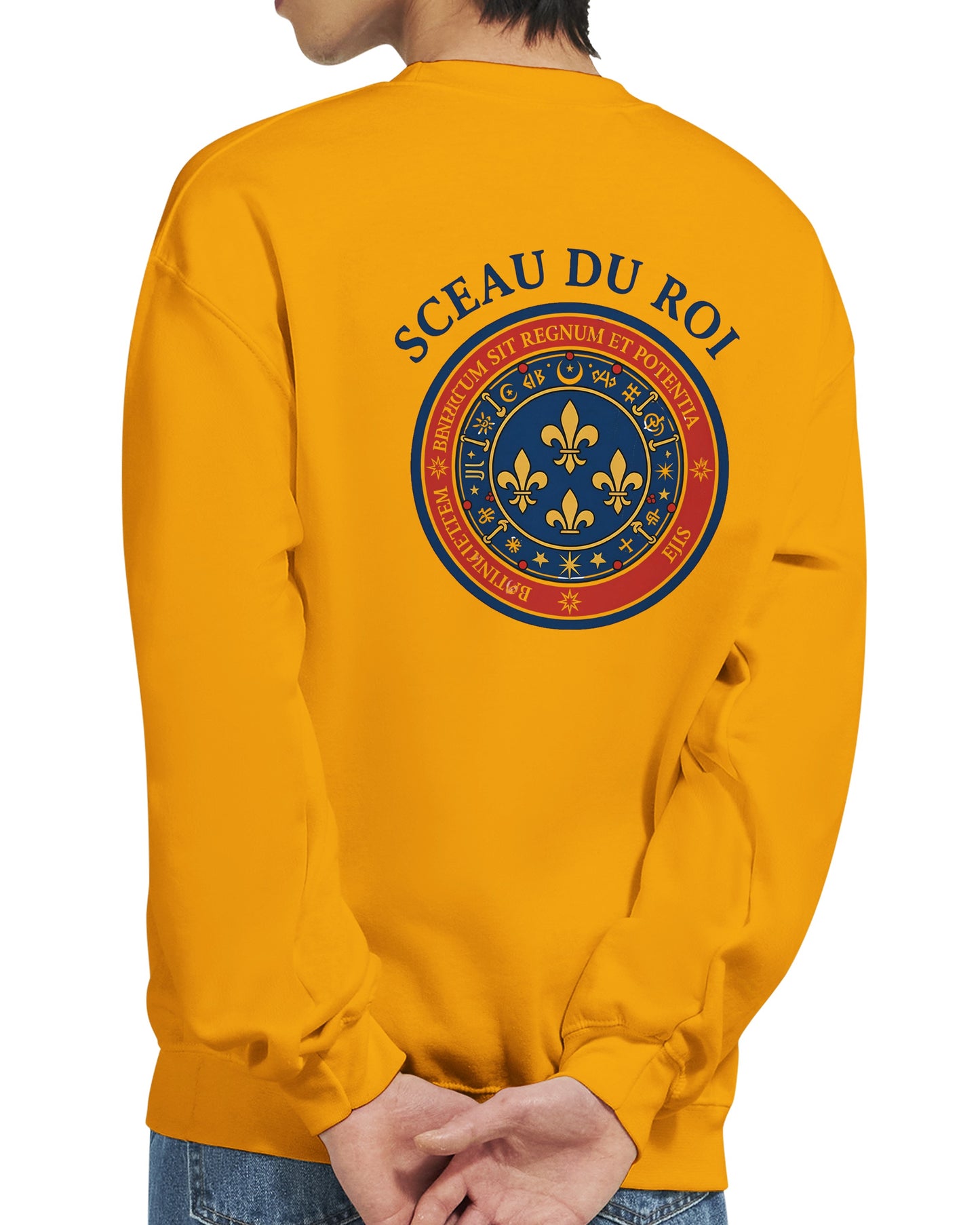 Herren-Sweatshirt Das Siegel des Königs, klassischer Rundhals | Gildan® 18000