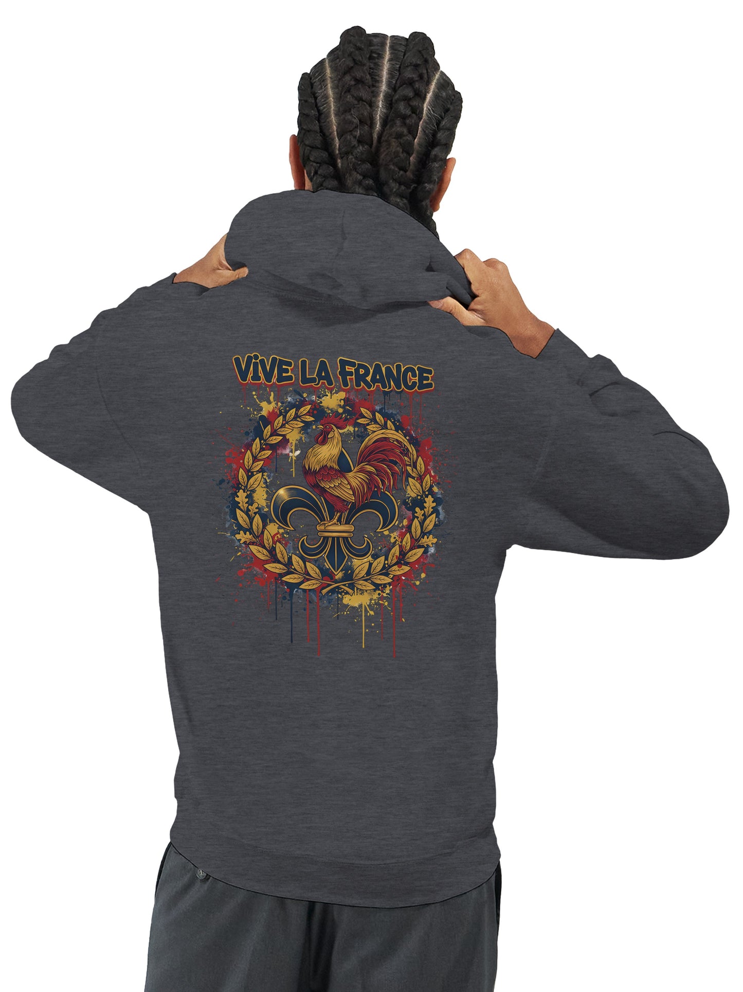 Sweat à capuche Vive la France – Hoodie Premium pour Homme