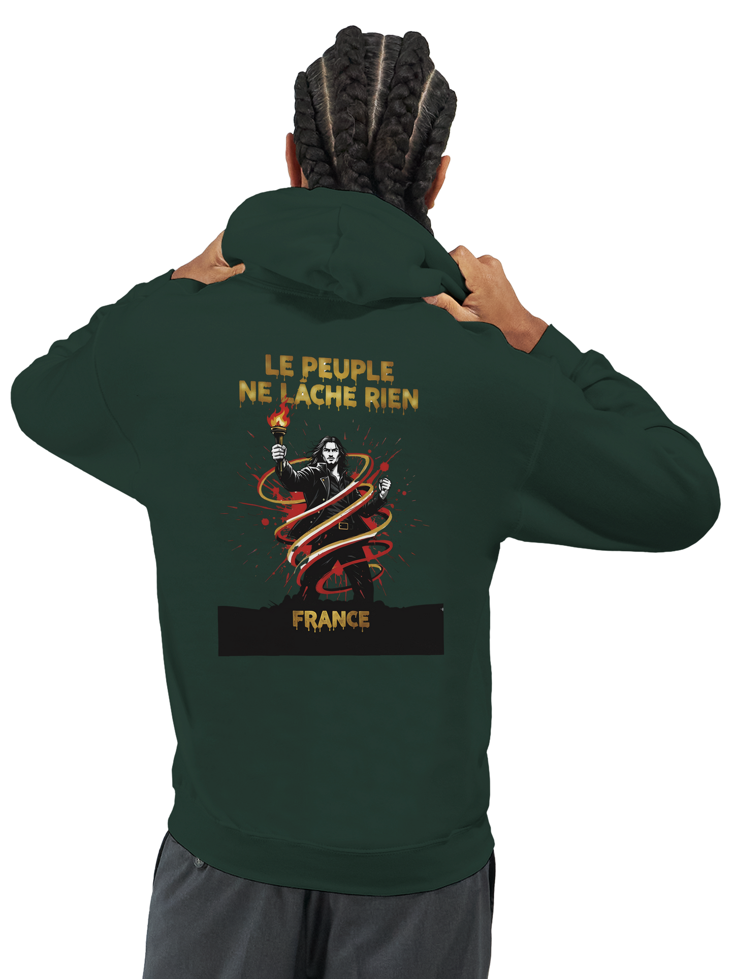 "The people don't give up" hoodie - classic French style for men | Gildan® 18500