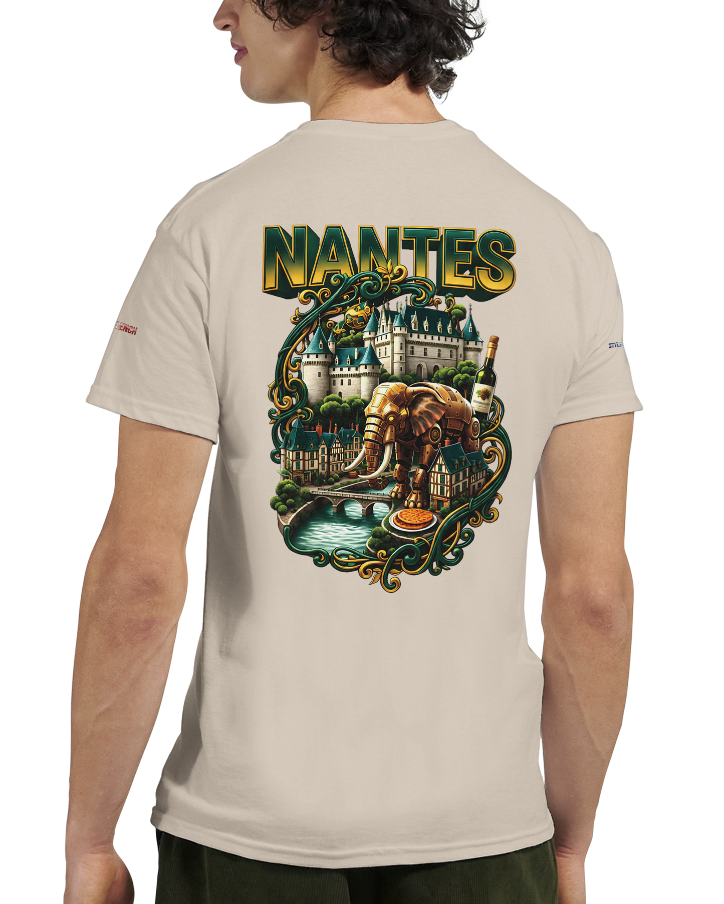 Unisex T-Shirt Nantes Stadt Frankreich | dickes Rundhals-T-Shirt | Gildan® 5000