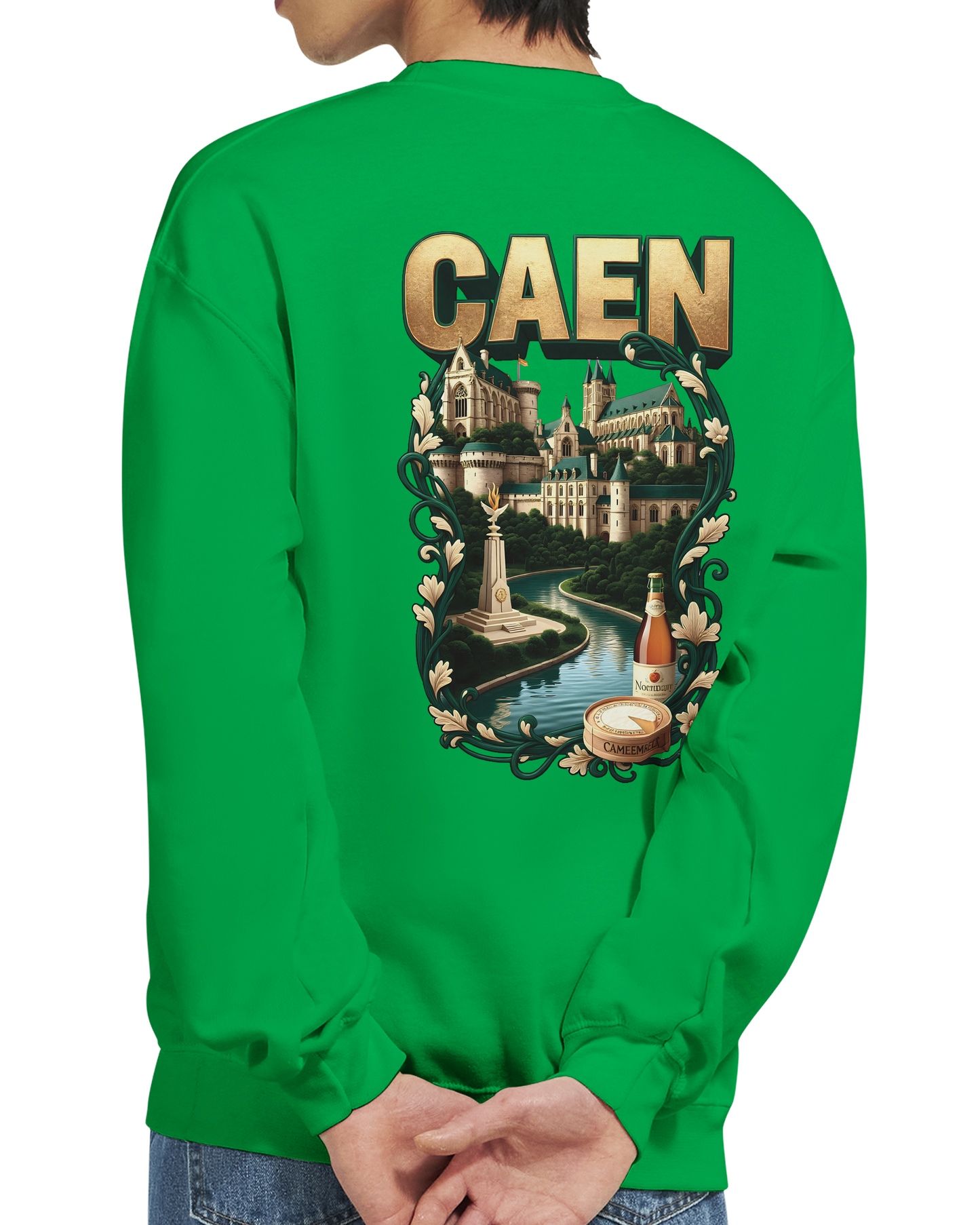 Sweatshirt Caen Stadt in Frankreich klassisch Unisex Rundhals | Gildan® 18000