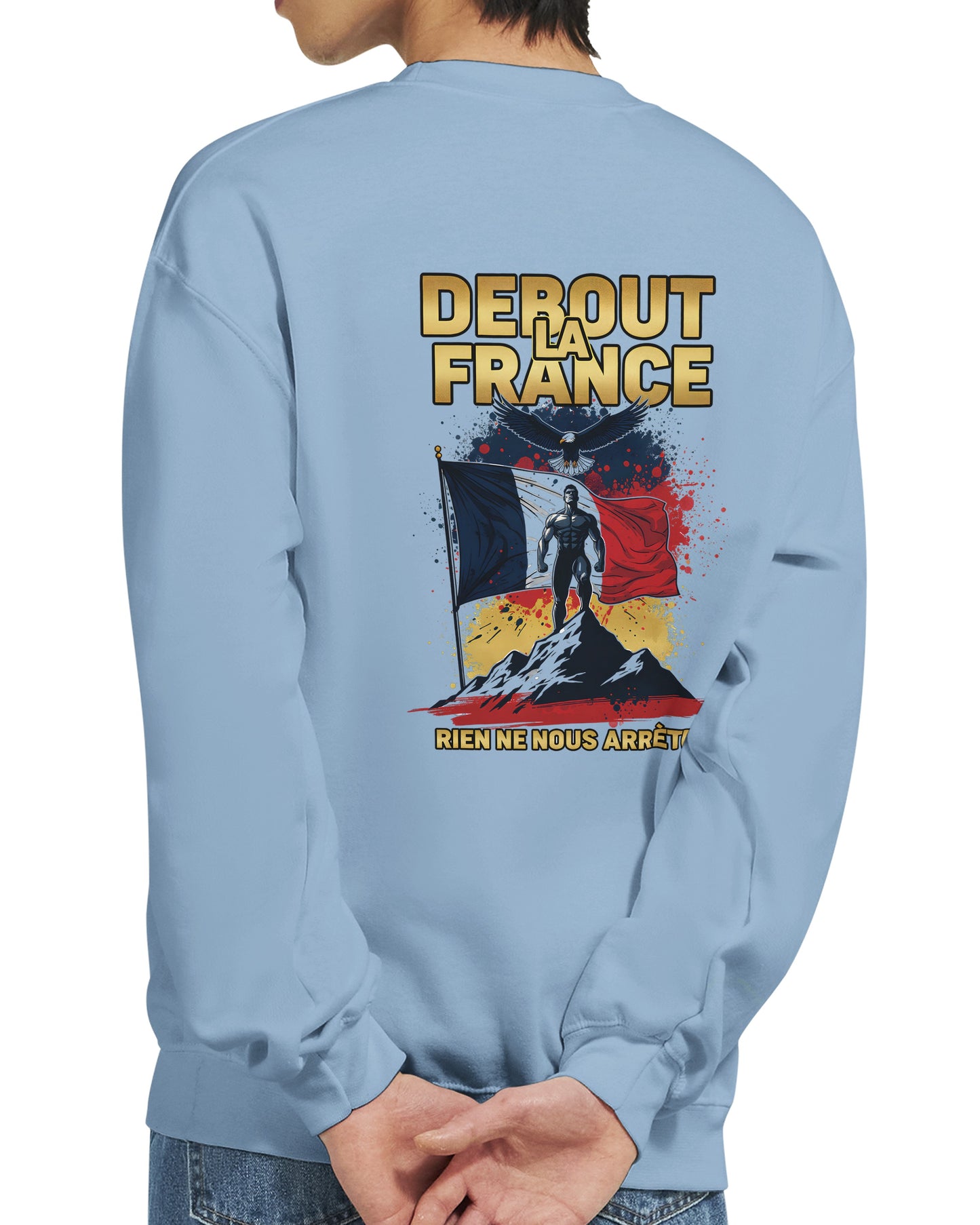 Klassisches Rundhals-Sweatshirt „Debout la France“ | Gildan® 18000