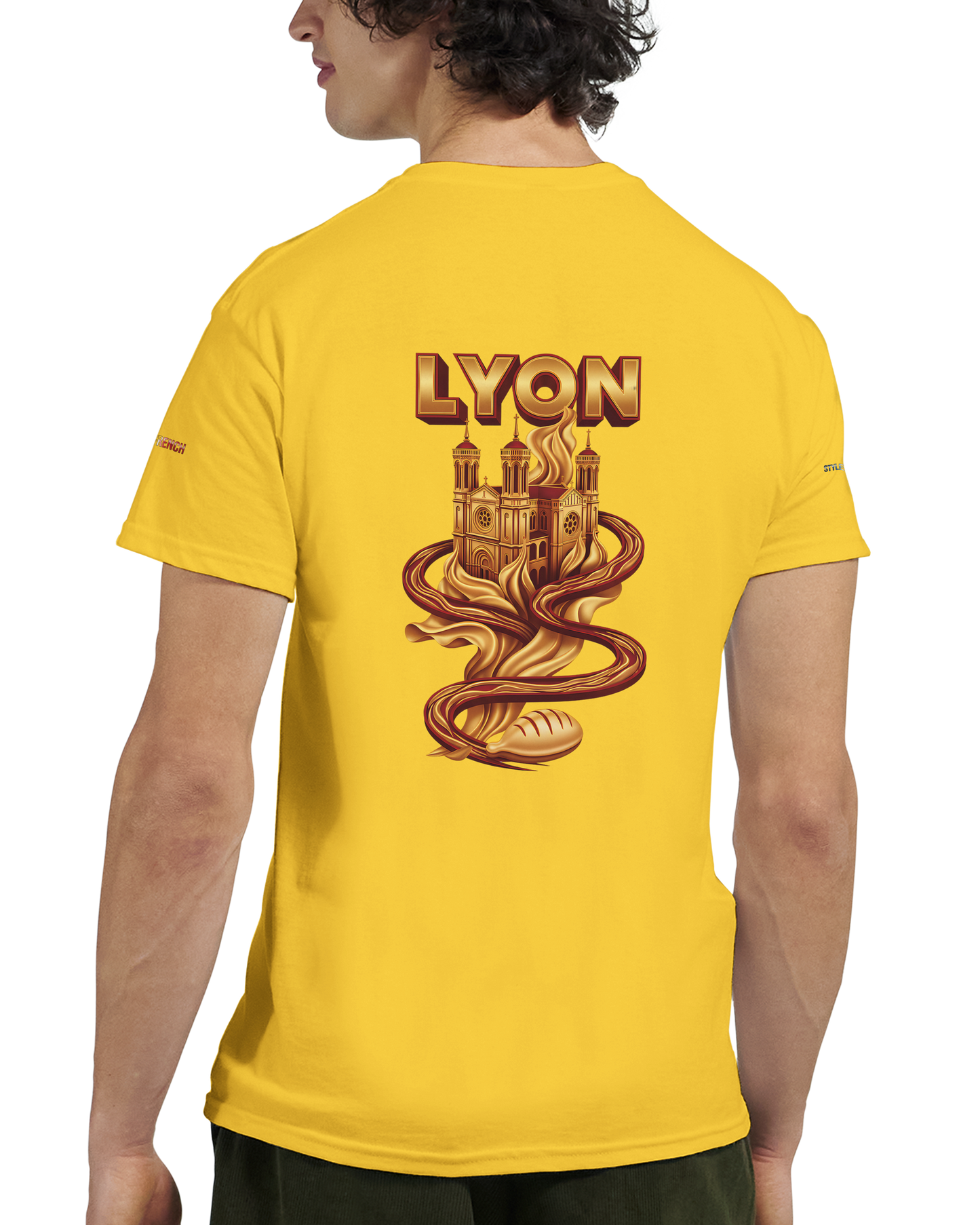 Unisex-T-Shirt Lyon Stadt Frankreich dick Rundhals | Gildan® 5000