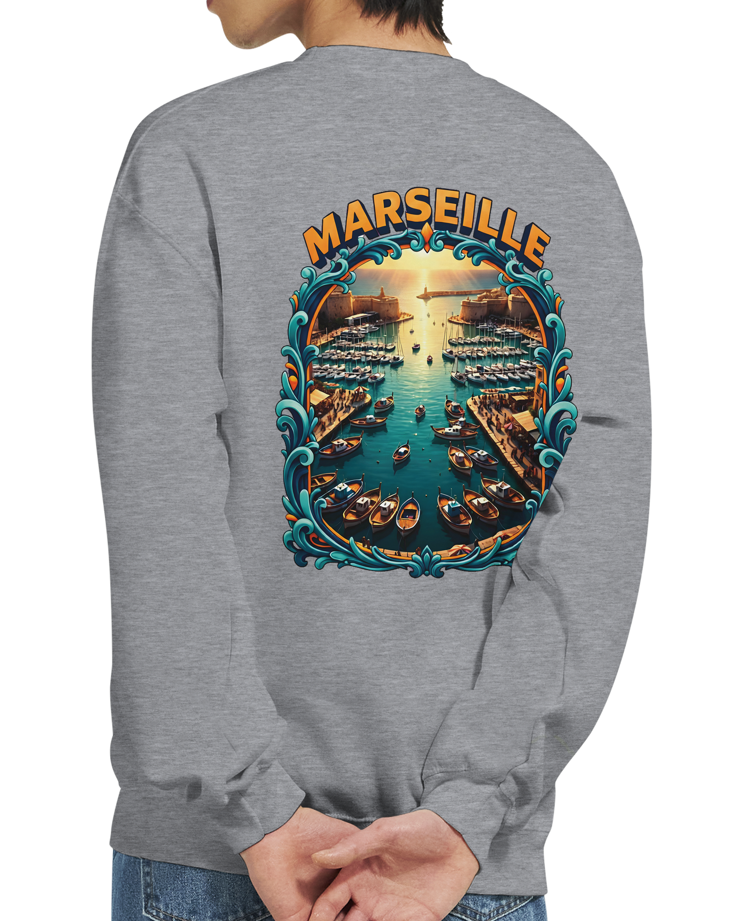 Unisex-Sweatshirt Marseilles Klassisches Rundhals-Sweatshirt | Gildan® 18000