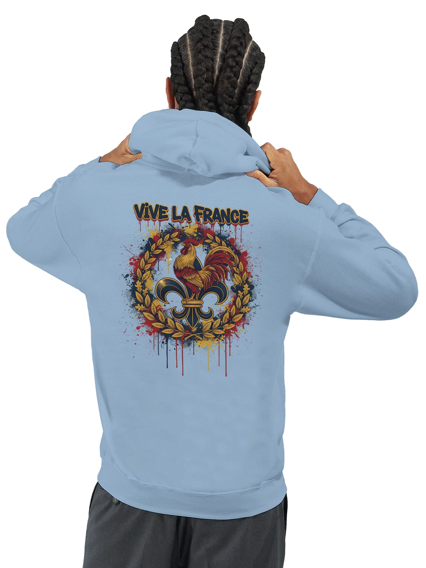 Sweat à capuche Vive la France – Hoodie Premium pour Homme