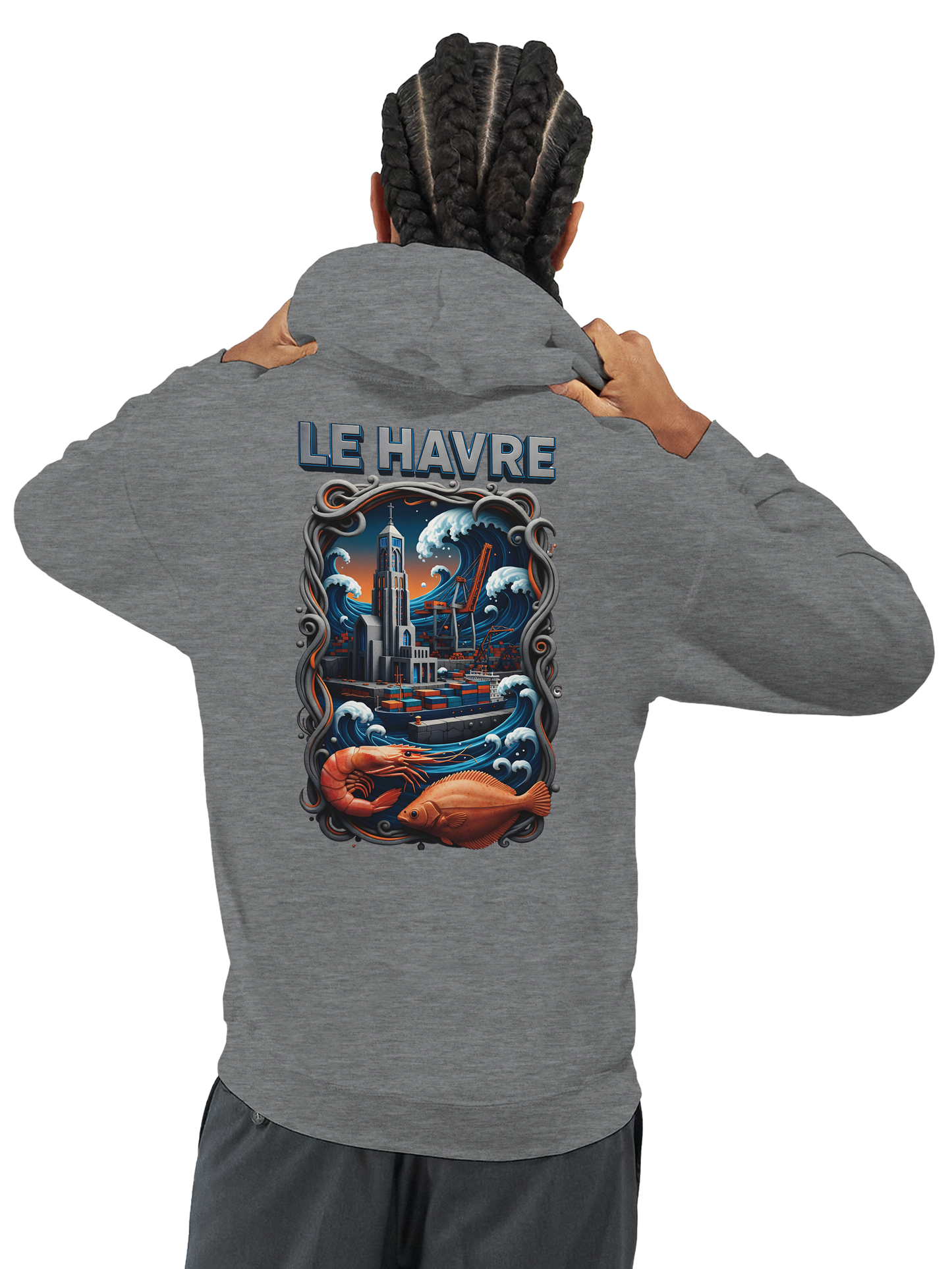 Sweat à capuche unisexe Le Havre