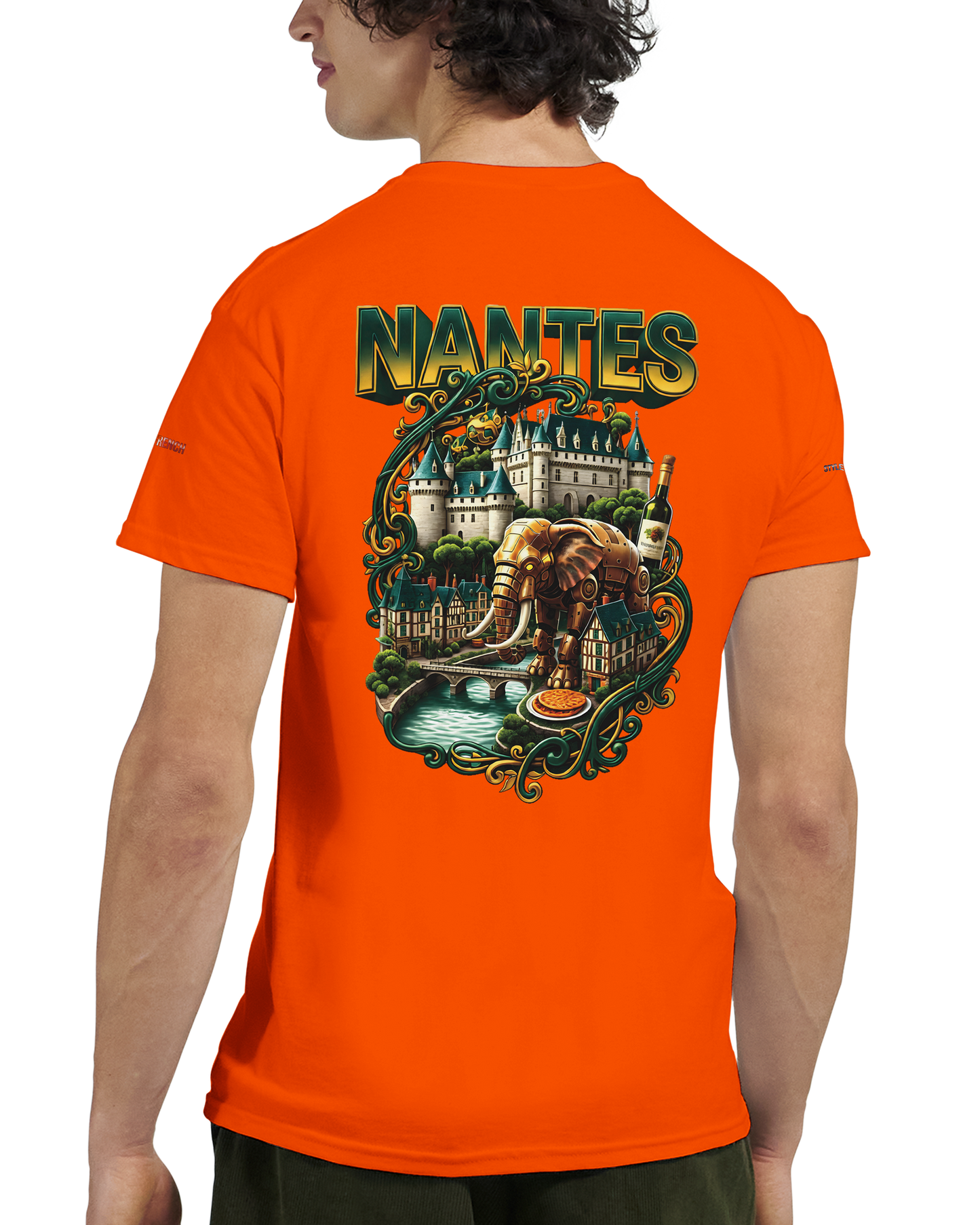 Unisex T-Shirt Nantes Stadt Frankreich | dickes Rundhals-T-Shirt | Gildan® 5000