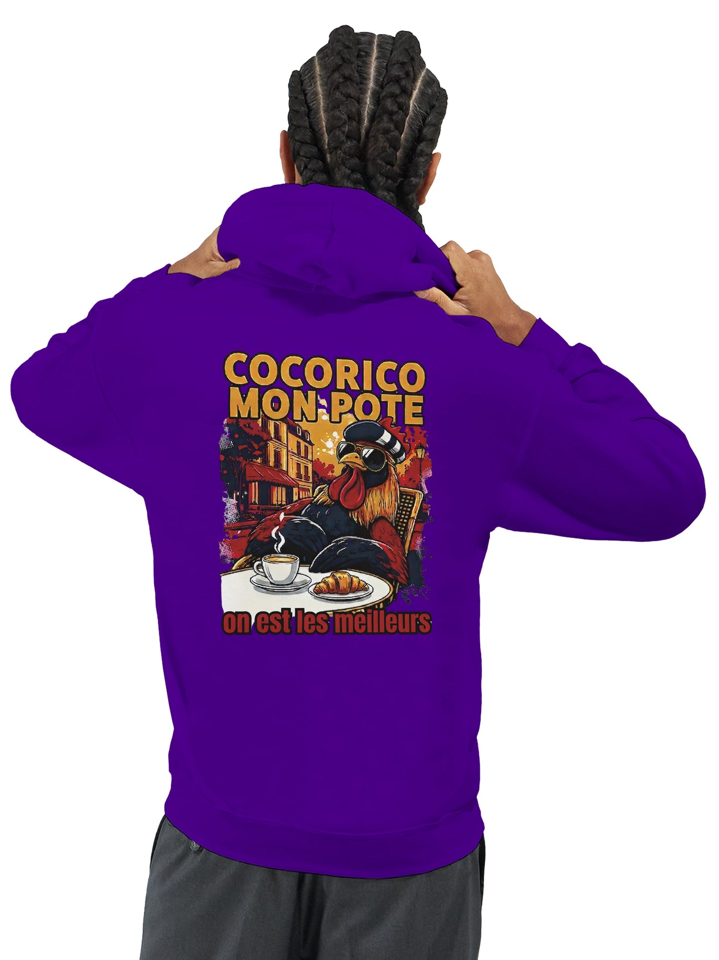Herren-Kapuzenpullover „Cocorico, wir sind die Besten“ klassisch | Gildan® 18500