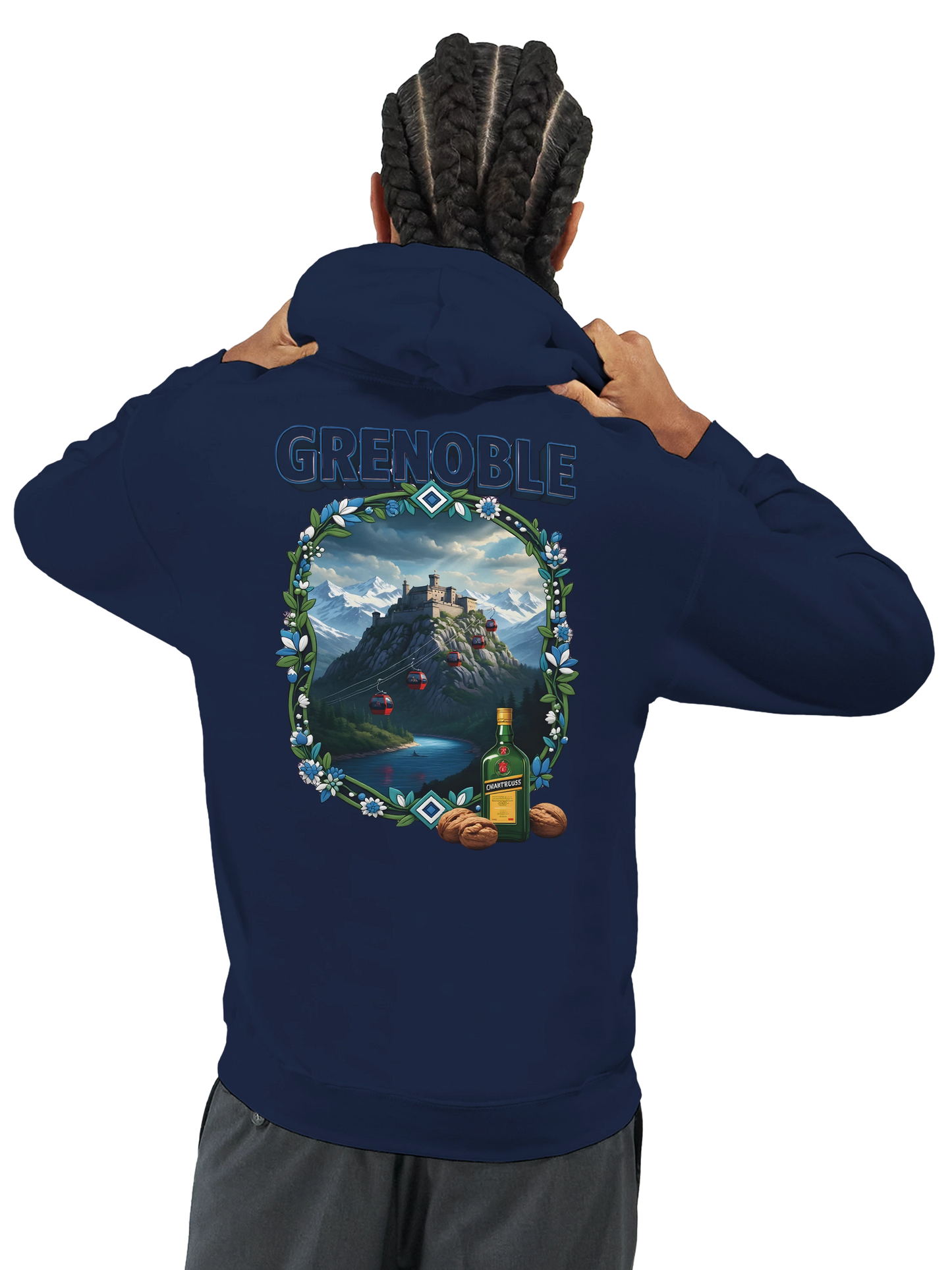 Kapuzenpullover Grenoble Stadt in Frankreich Unisex Classic | Gildan® 18500