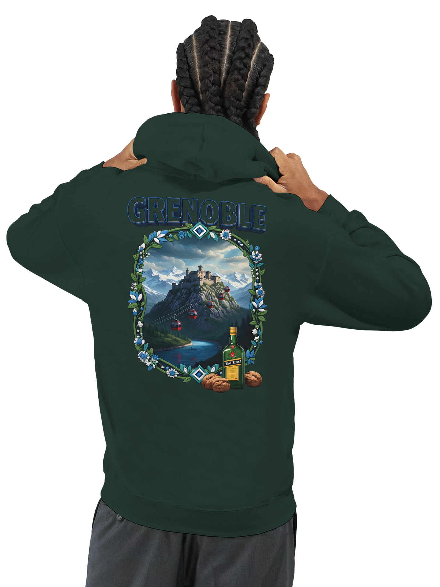 Kapuzenpullover Grenoble Stadt in Frankreich Unisex Classic | Gildan® 18500
