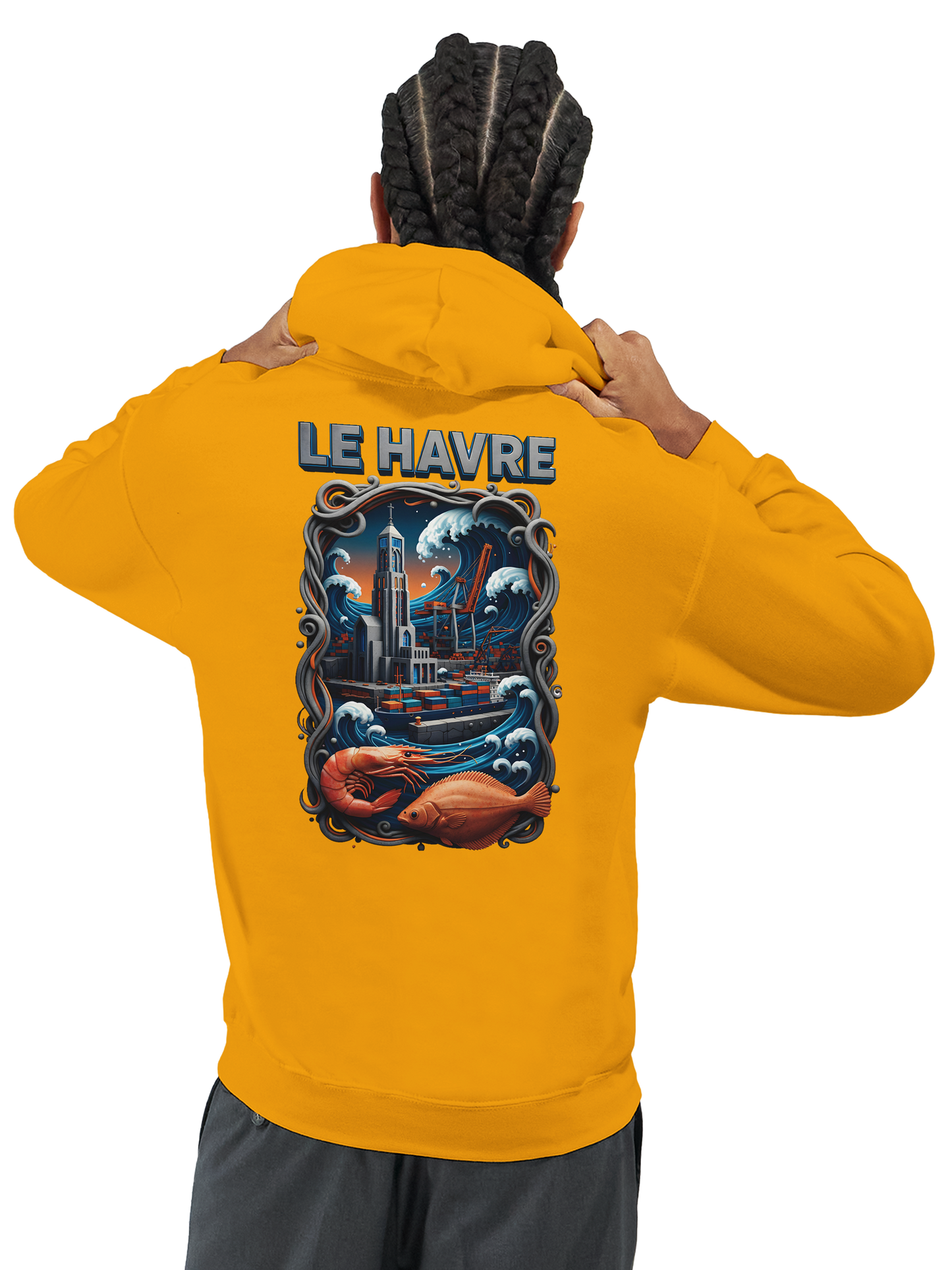Sweat à capuche unisexe Le Havre