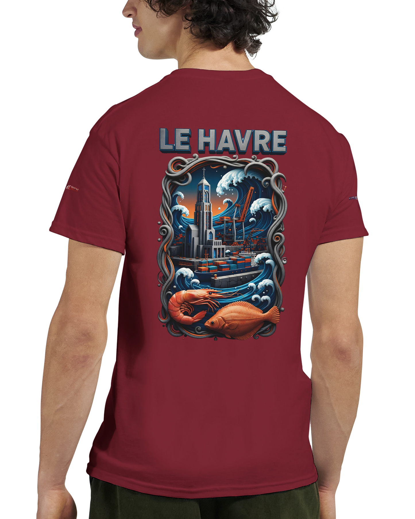 Unisex-T-Shirt Le Havre Stadt in Frankreich dick Rundhals | Gildan® 5000