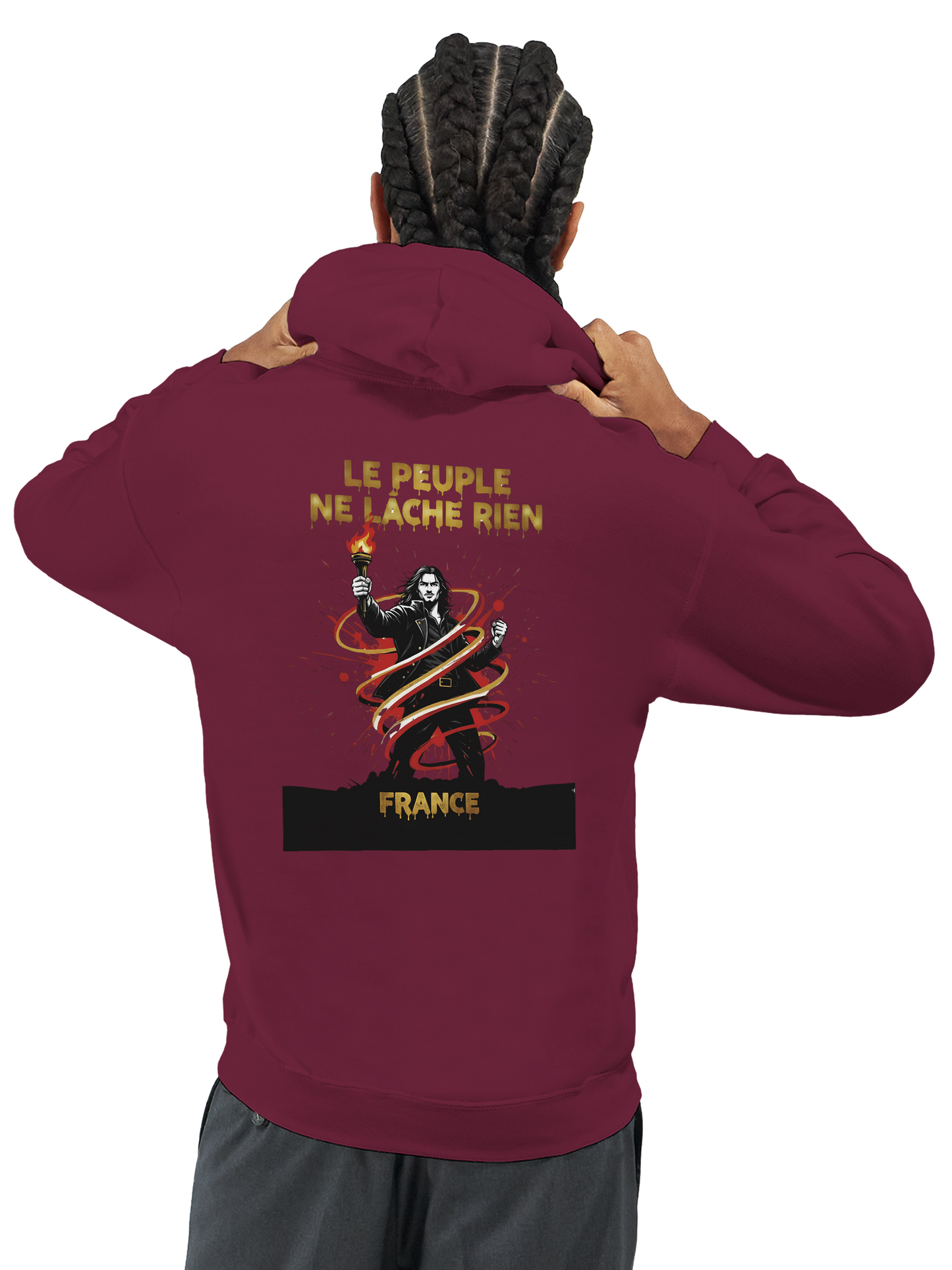 "The people don't give up" hoodie - classic French style for men | Gildan® 18500