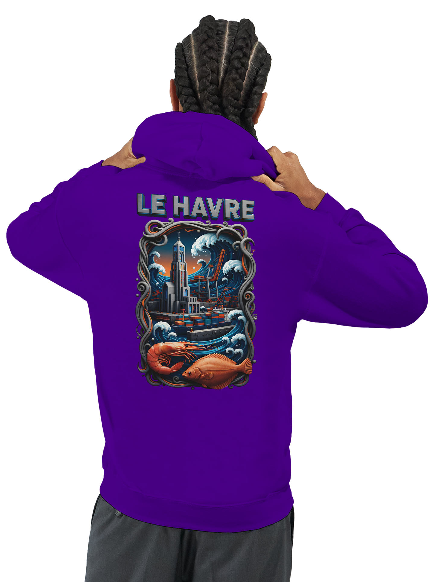 Sweat à capuche unisexe Le Havre