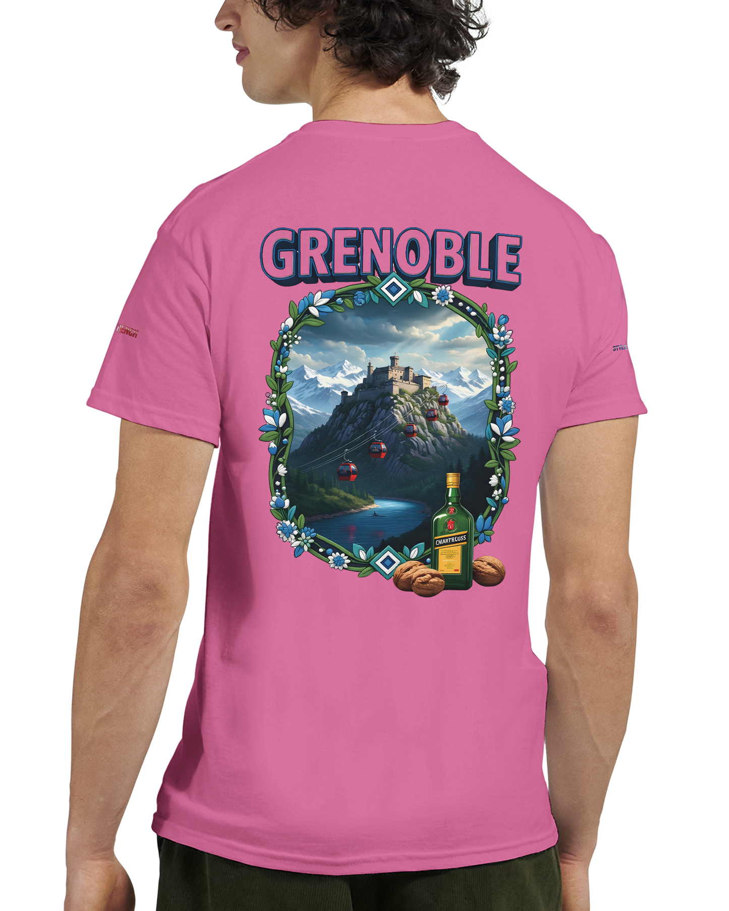 Unisex-T-Shirt Grenoble Stadt in Frankreich dick Rundhals | Gildan® 5000