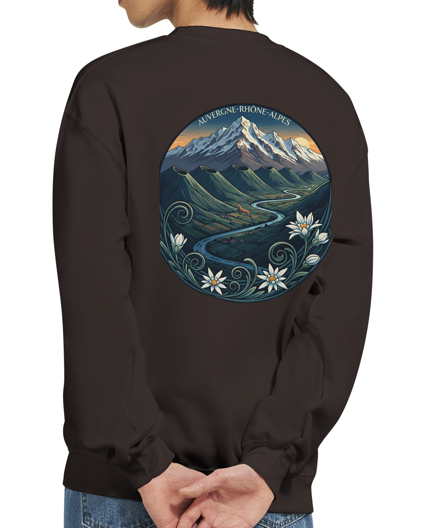 Unisex-Sweatshirt Auvergne-Rhône-Alpes klassisch Rundhals | Gildan® 18000