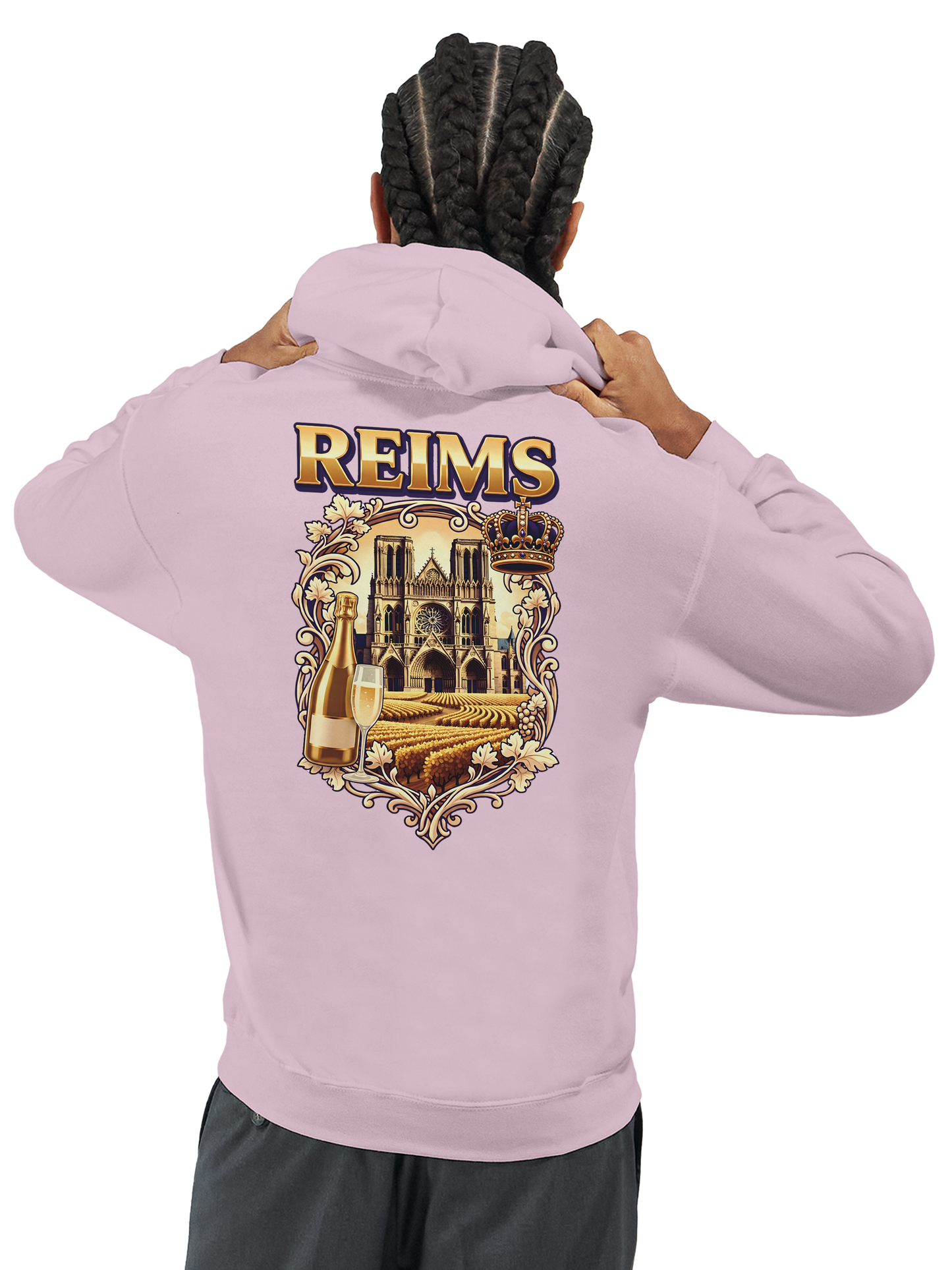 Sweat à capuche Reims – Hoodie unisexe classique style ville de France