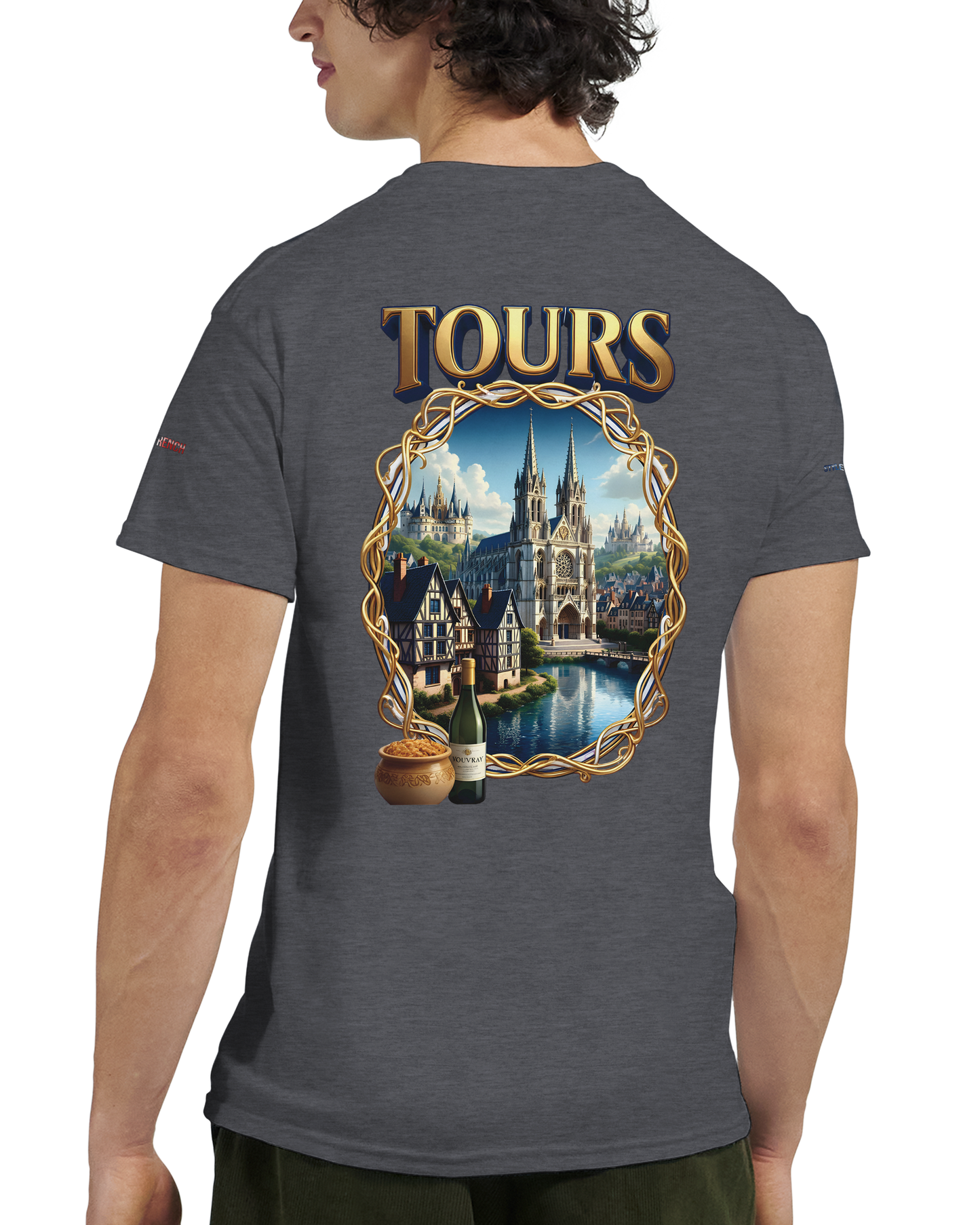 Unisex T-shirt Tours, France, thick crew neck | Gildan® 5000