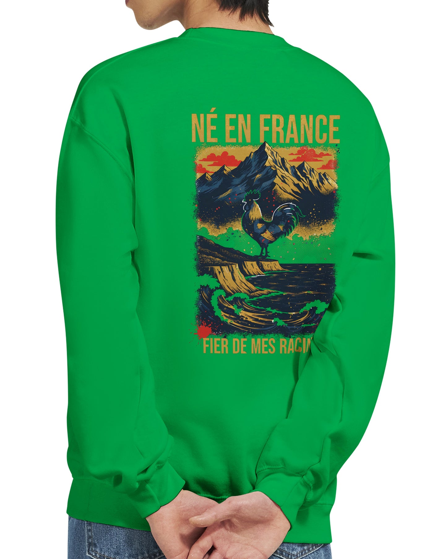 Sweat-shirt Homme Né en France - Confort Premium et Coupe Classique