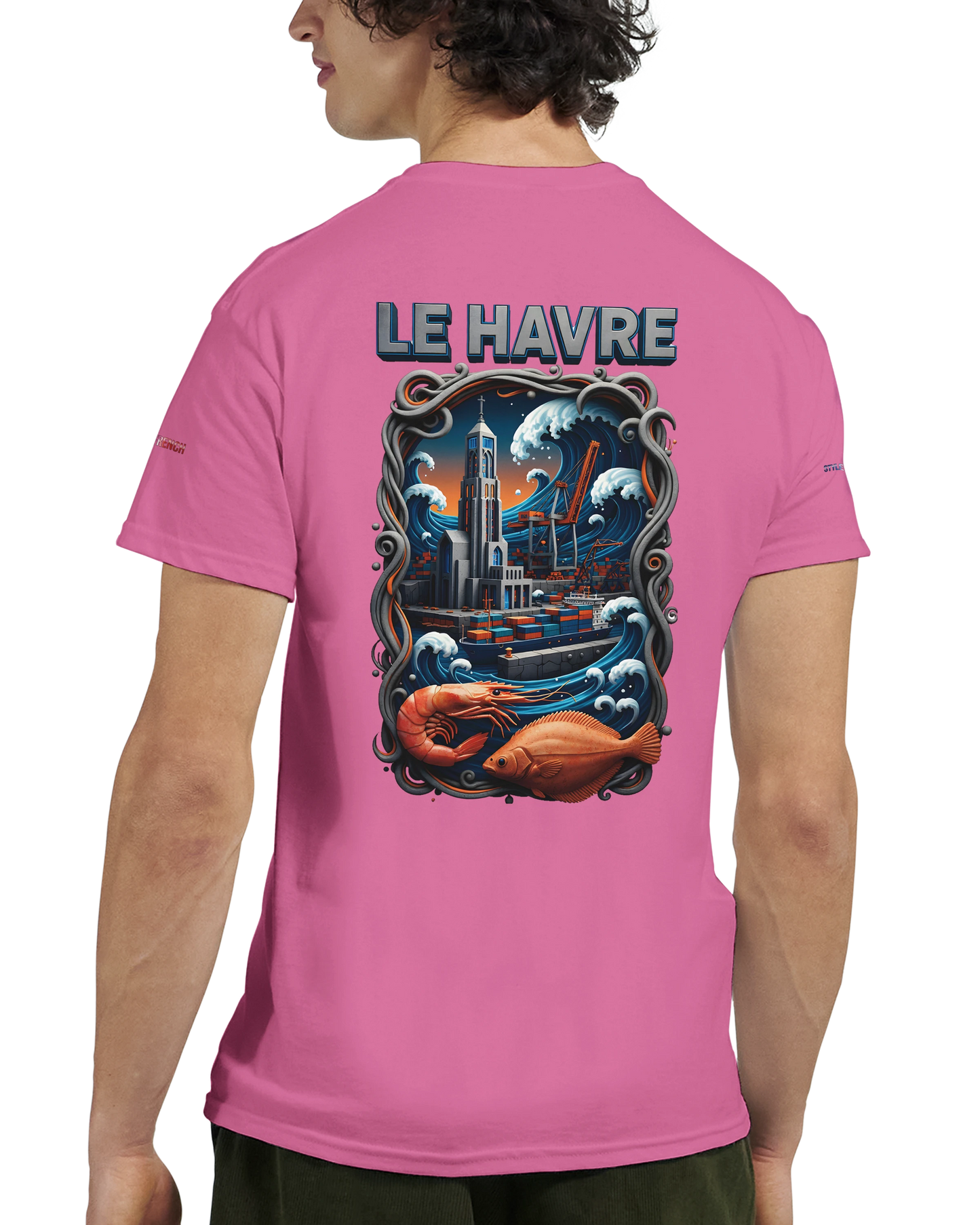 Unisex-T-Shirt Le Havre Stadt in Frankreich dick Rundhals | Gildan® 5000