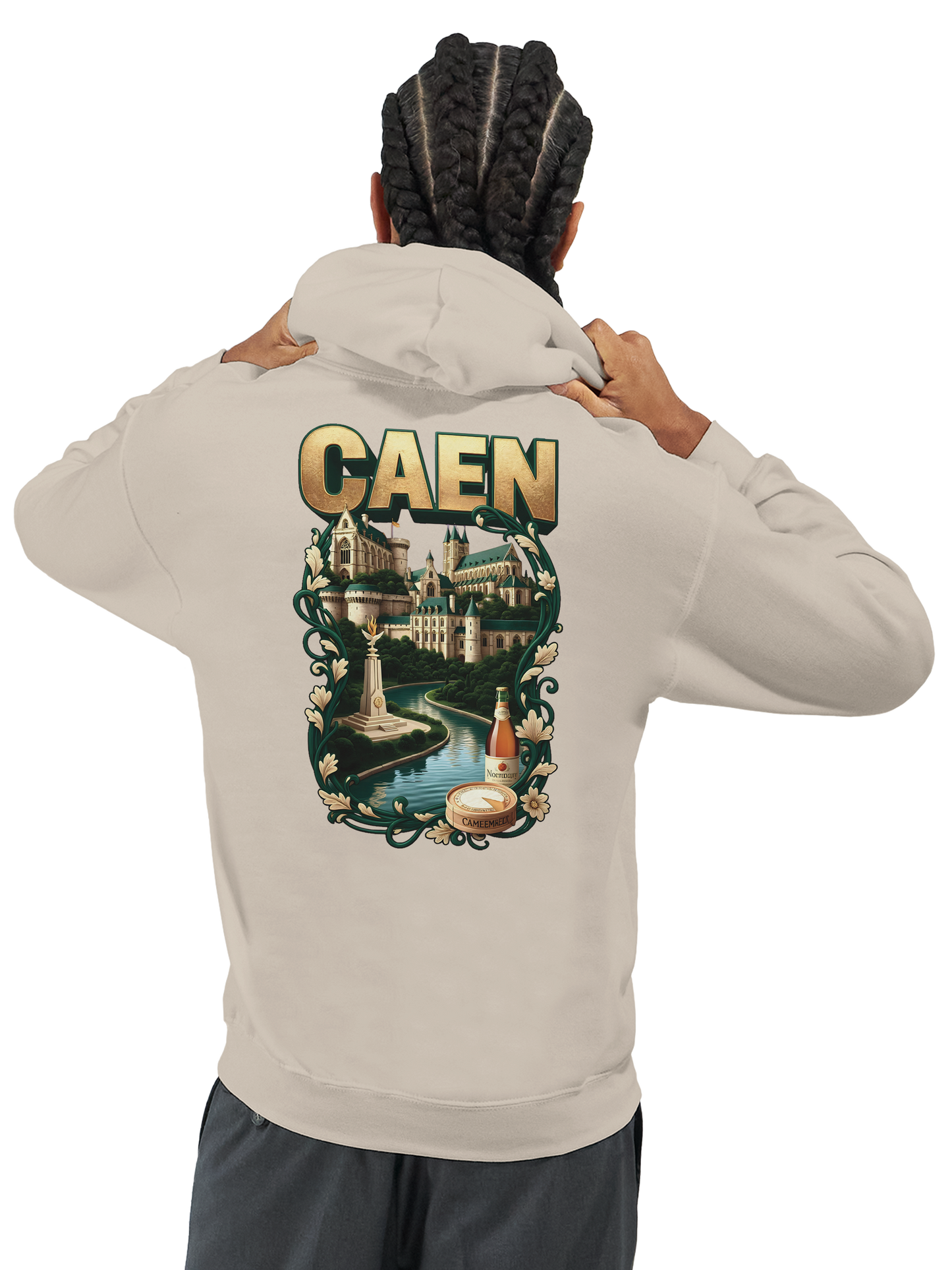 Kapuzenpullover "Caen, Stadt Frankreichs" Unisex Klassiker | Gildan® 18500