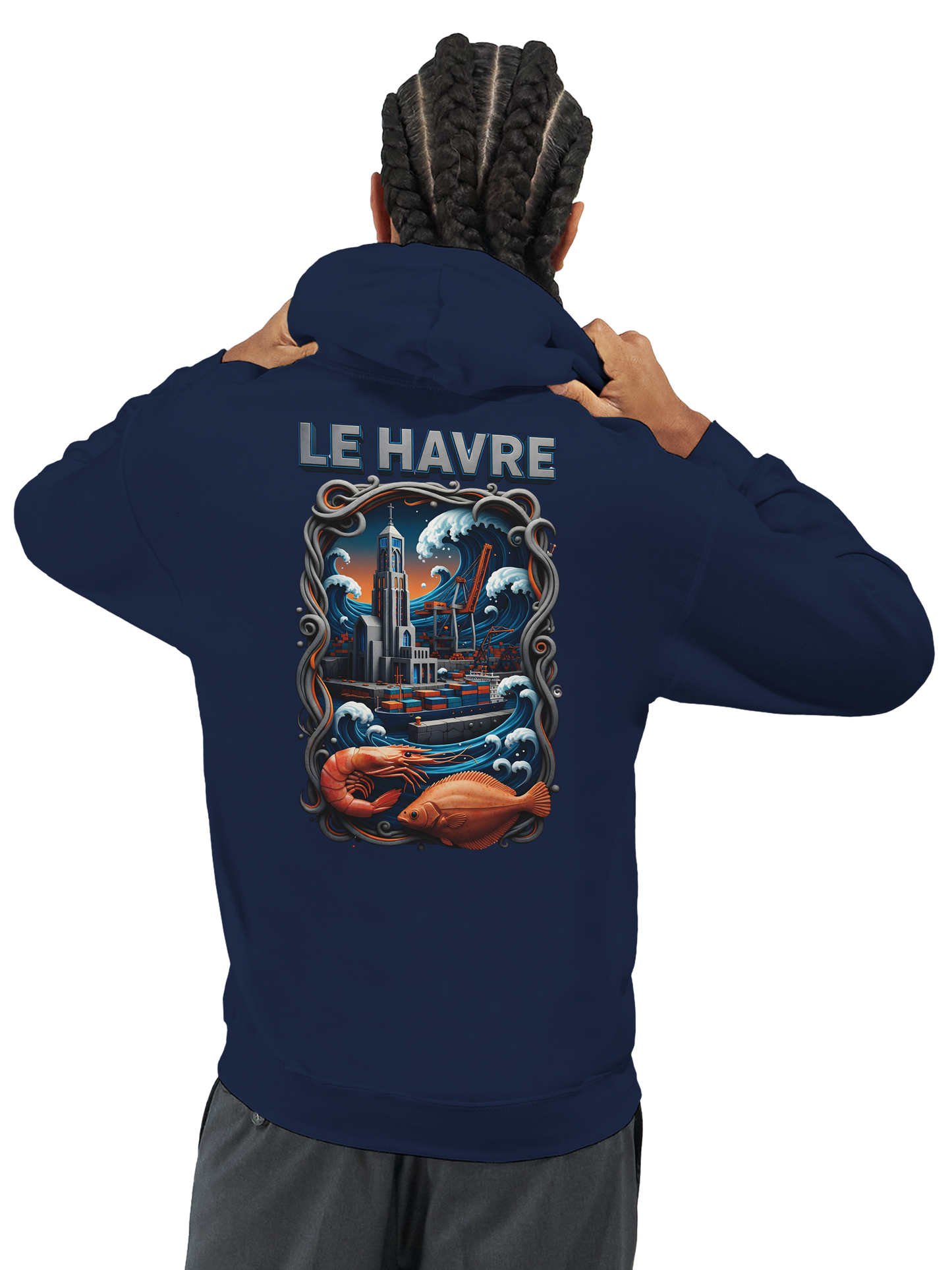 Sweat à capuche unisexe Le Havre
