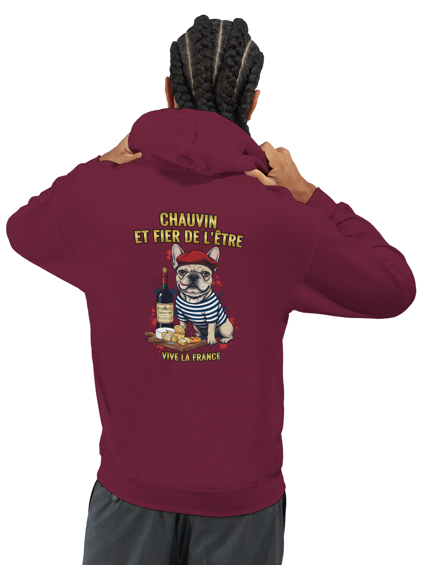 Klassischer französischer Hoodie "Chauvinistisch und stolz darauf, ein Mann zu sein" | Gildan® 18500