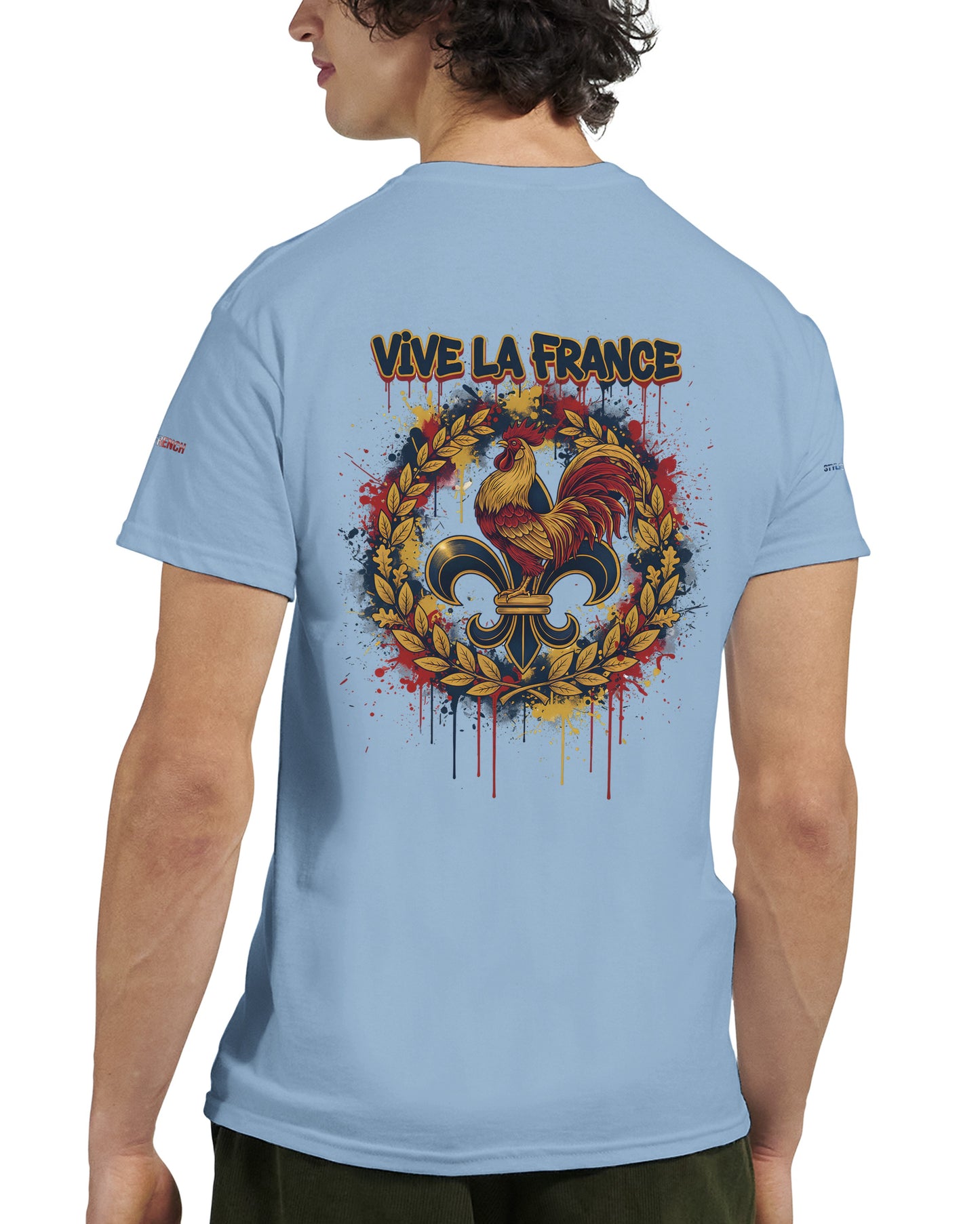 T-Shirt vive la France Herren dick Rundhals | Gildan® 5000