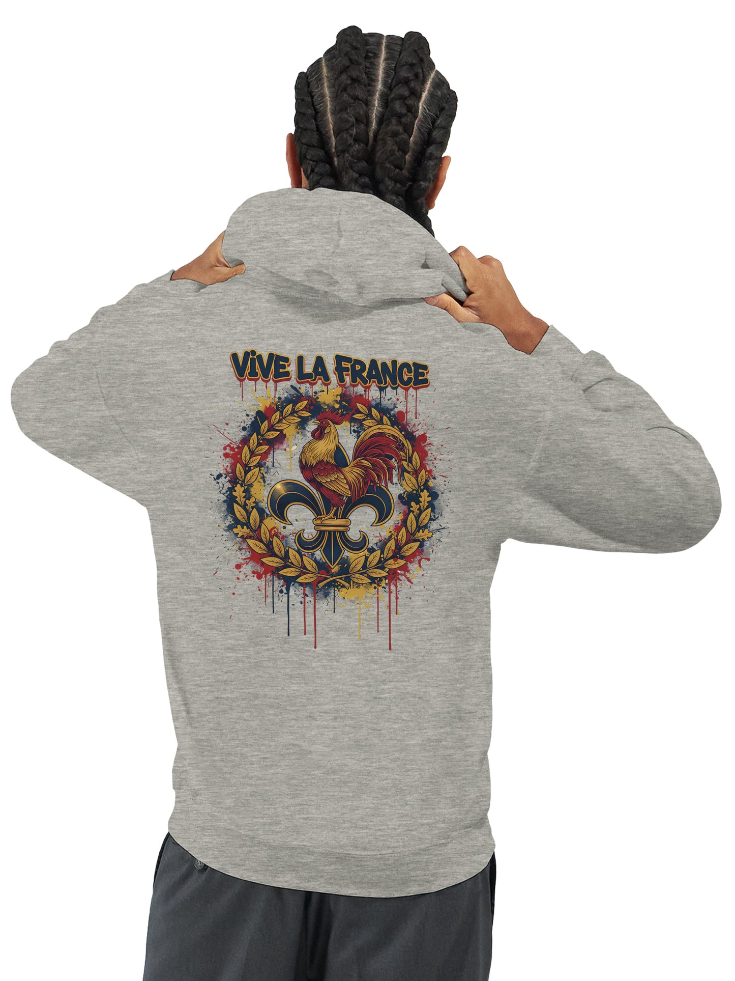 Sweat à capuche Vive la France – Hoodie Premium pour Homme