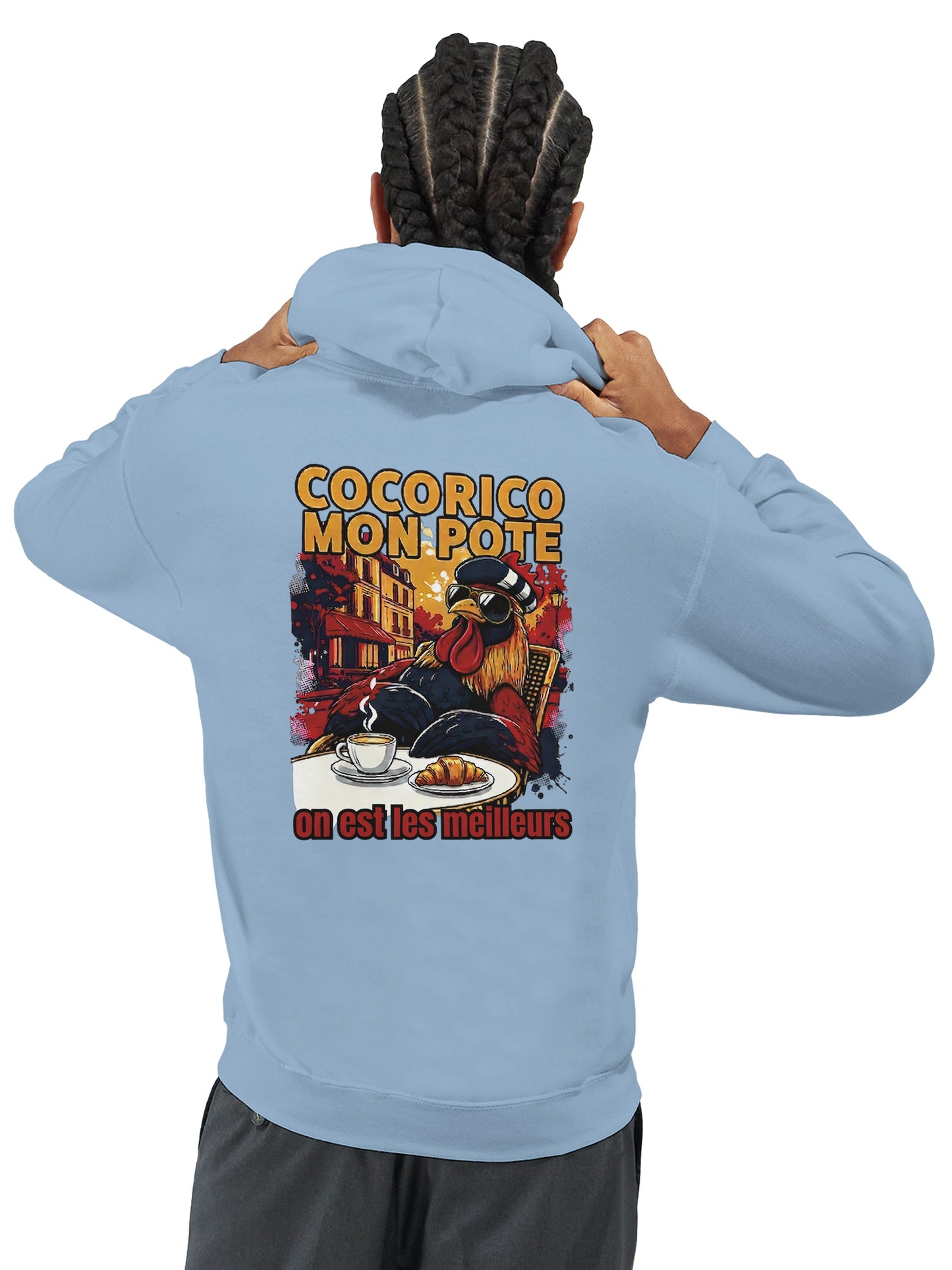 Herren-Kapuzenpullover „Cocorico, wir sind die Besten“ klassisch | Gildan® 18500