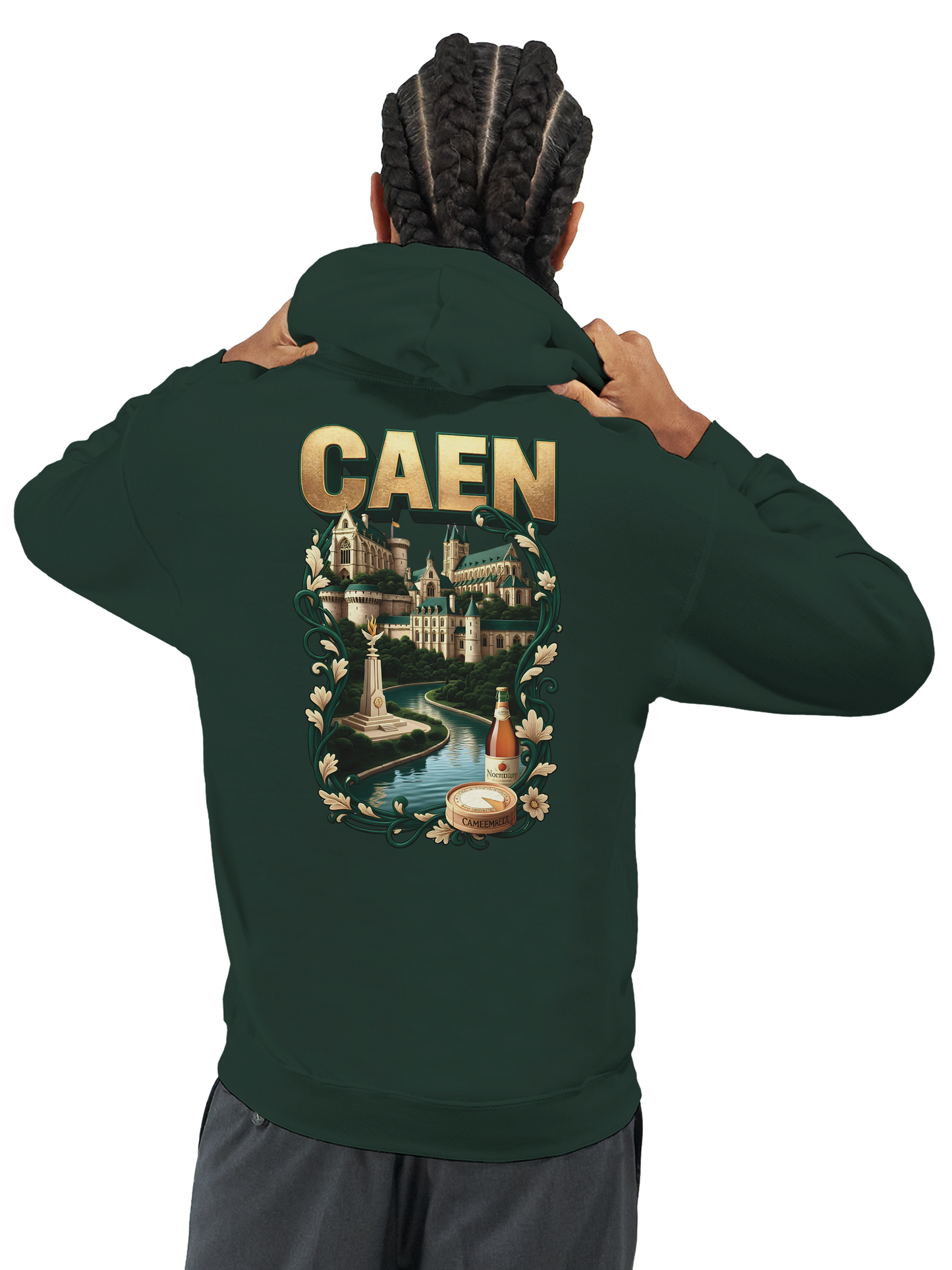 Kapuzenpullover "Caen, Stadt Frankreichs" Unisex Klassiker | Gildan® 18500