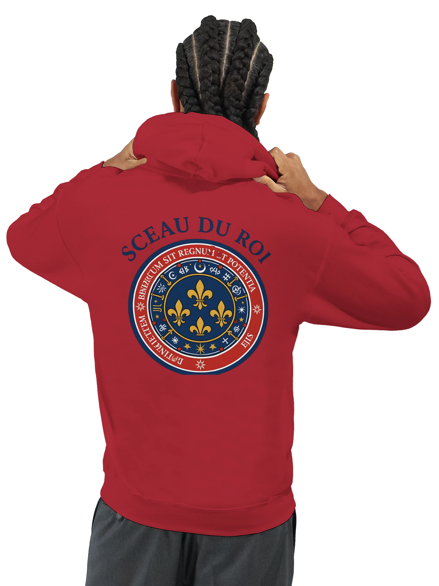 Herren-Kapuzenpullover „Siegel des Königs“ klassisch | Gildan® 18500
