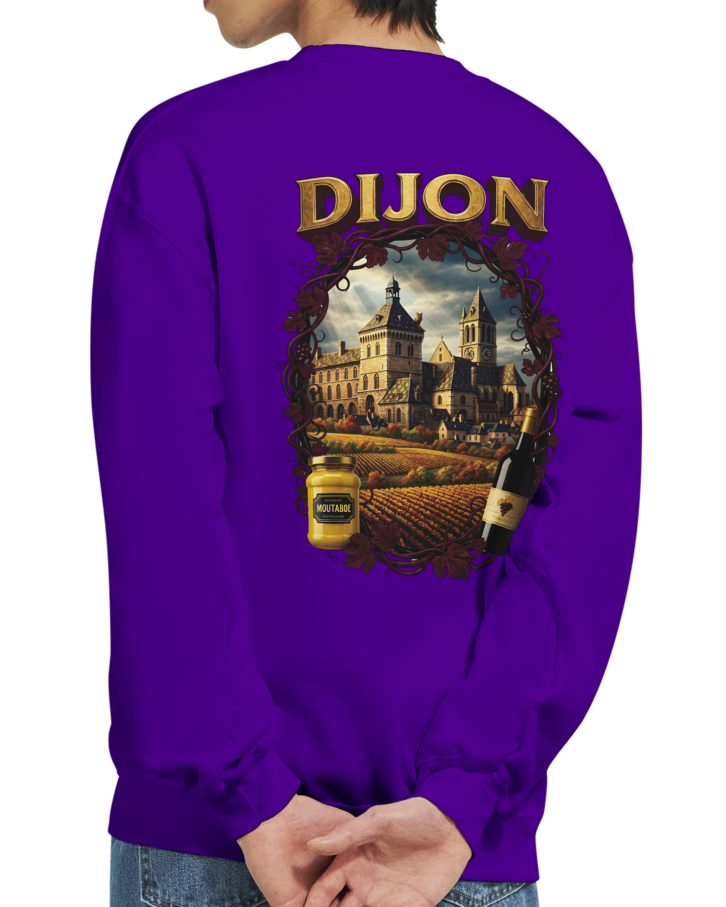 Unisex-Sweatshirt Dijon, Frankreich klassisch Rundhals | Gildan® 18000