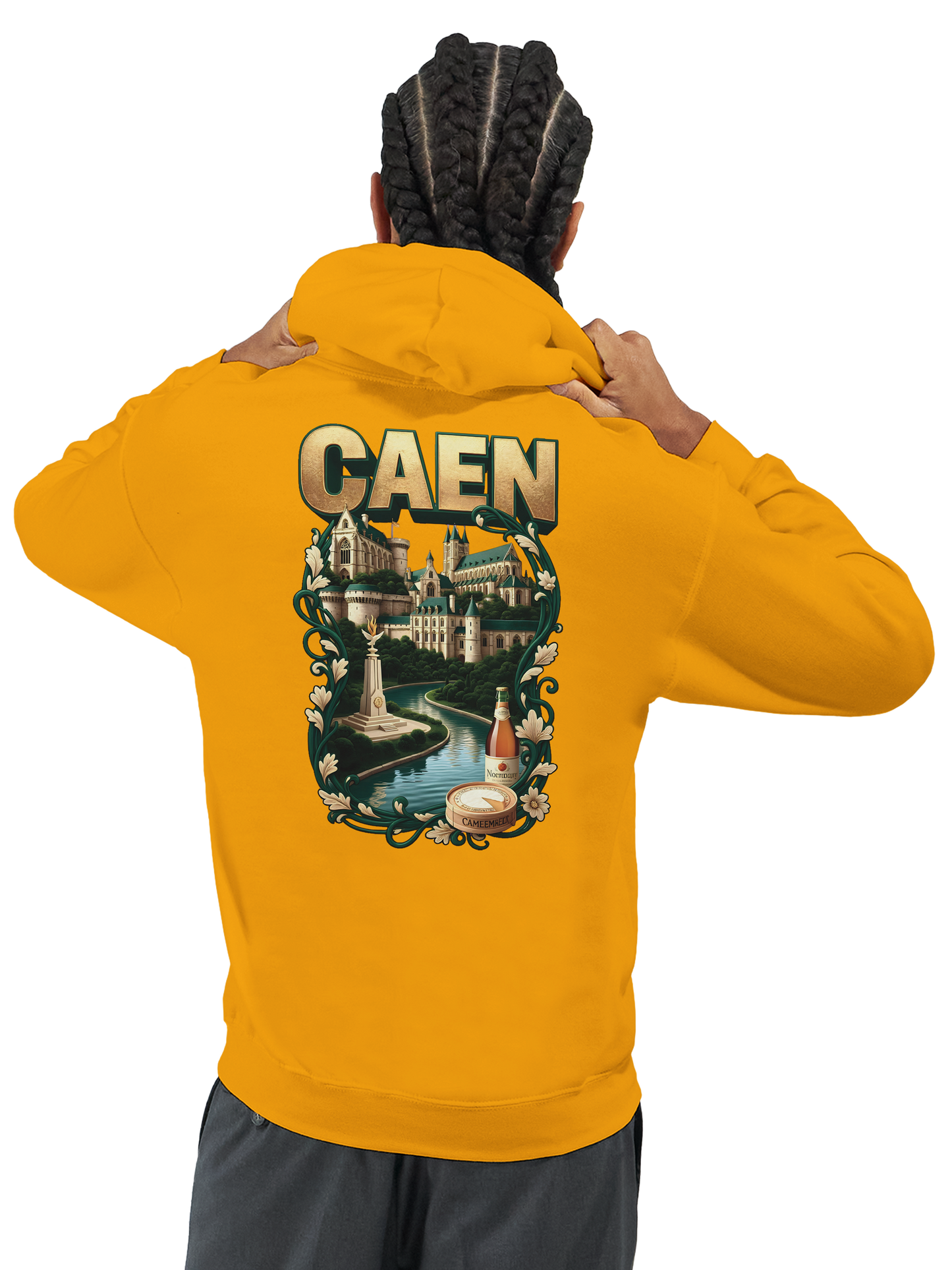 Kapuzenpullover "Caen, Stadt Frankreichs" Unisex Klassiker | Gildan® 18500